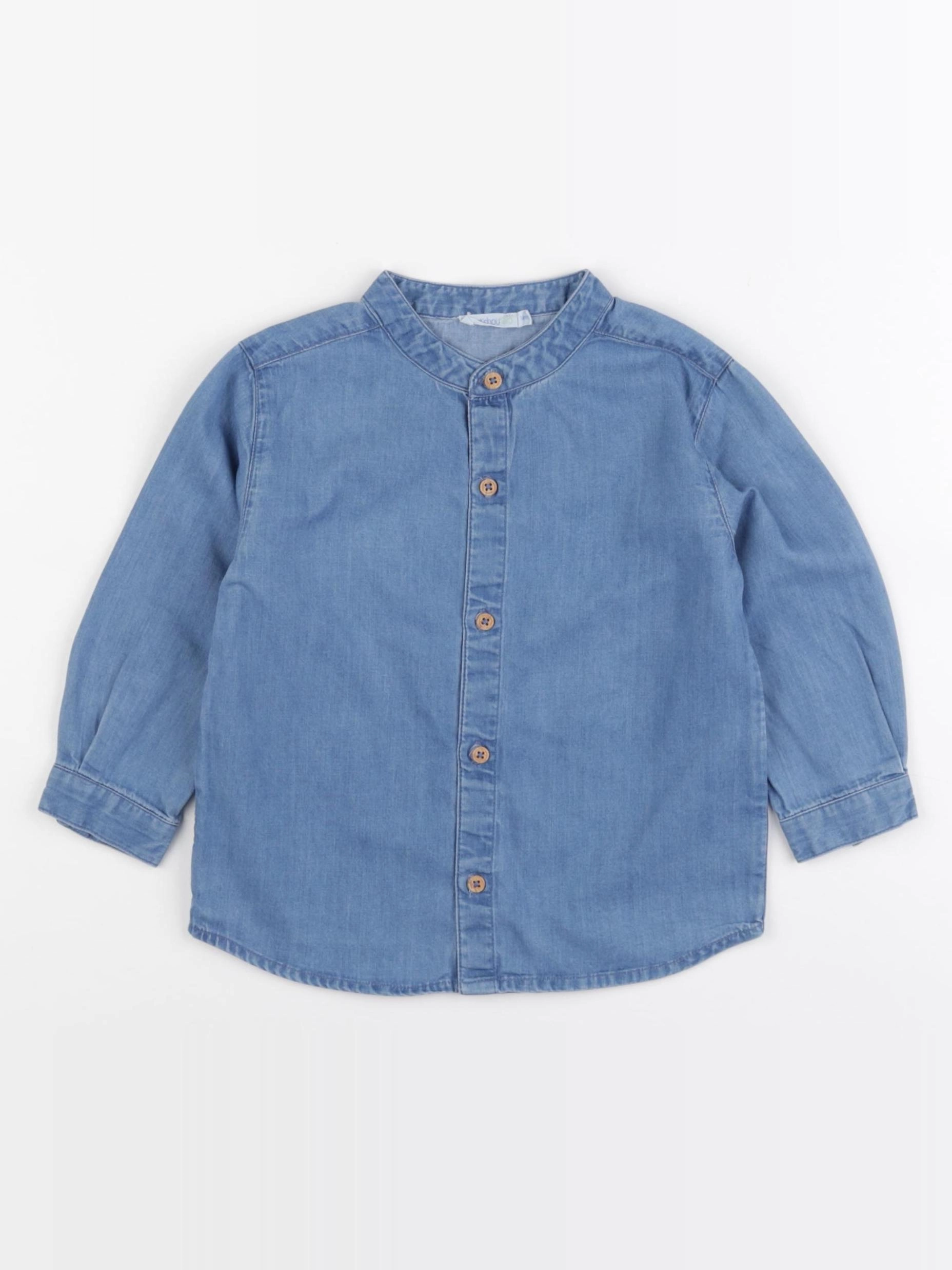 Boutchou - chemise bleu - 18 mois