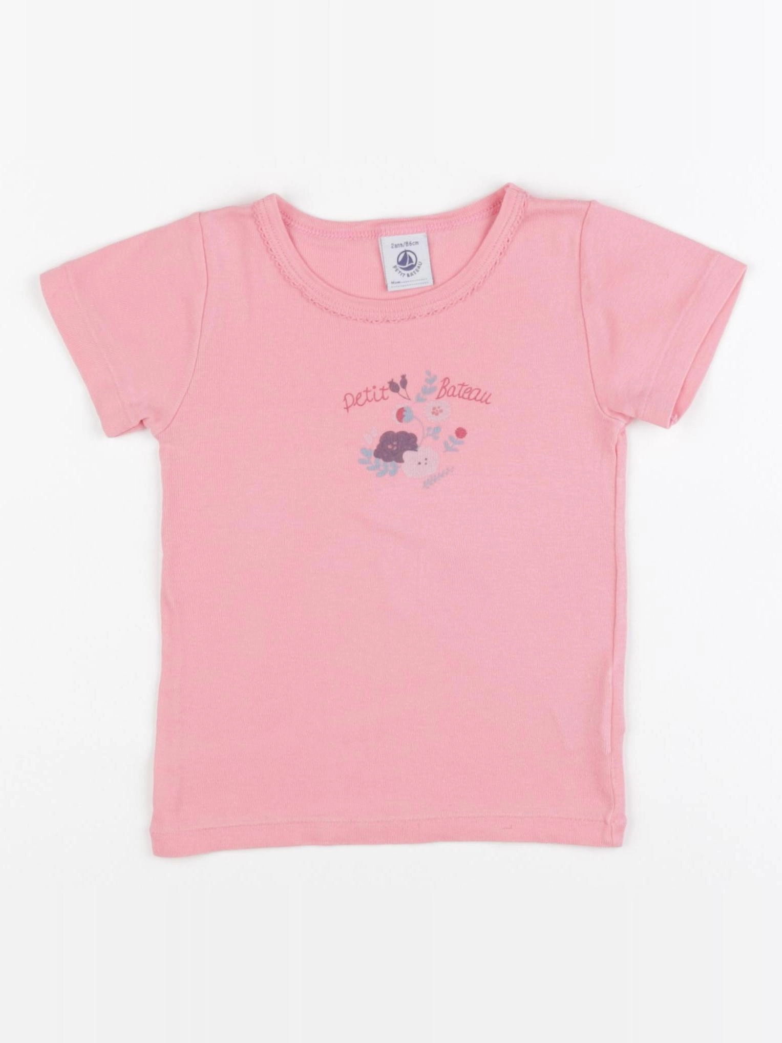 Petit Bateau - maillot de corps rose - 2 ans