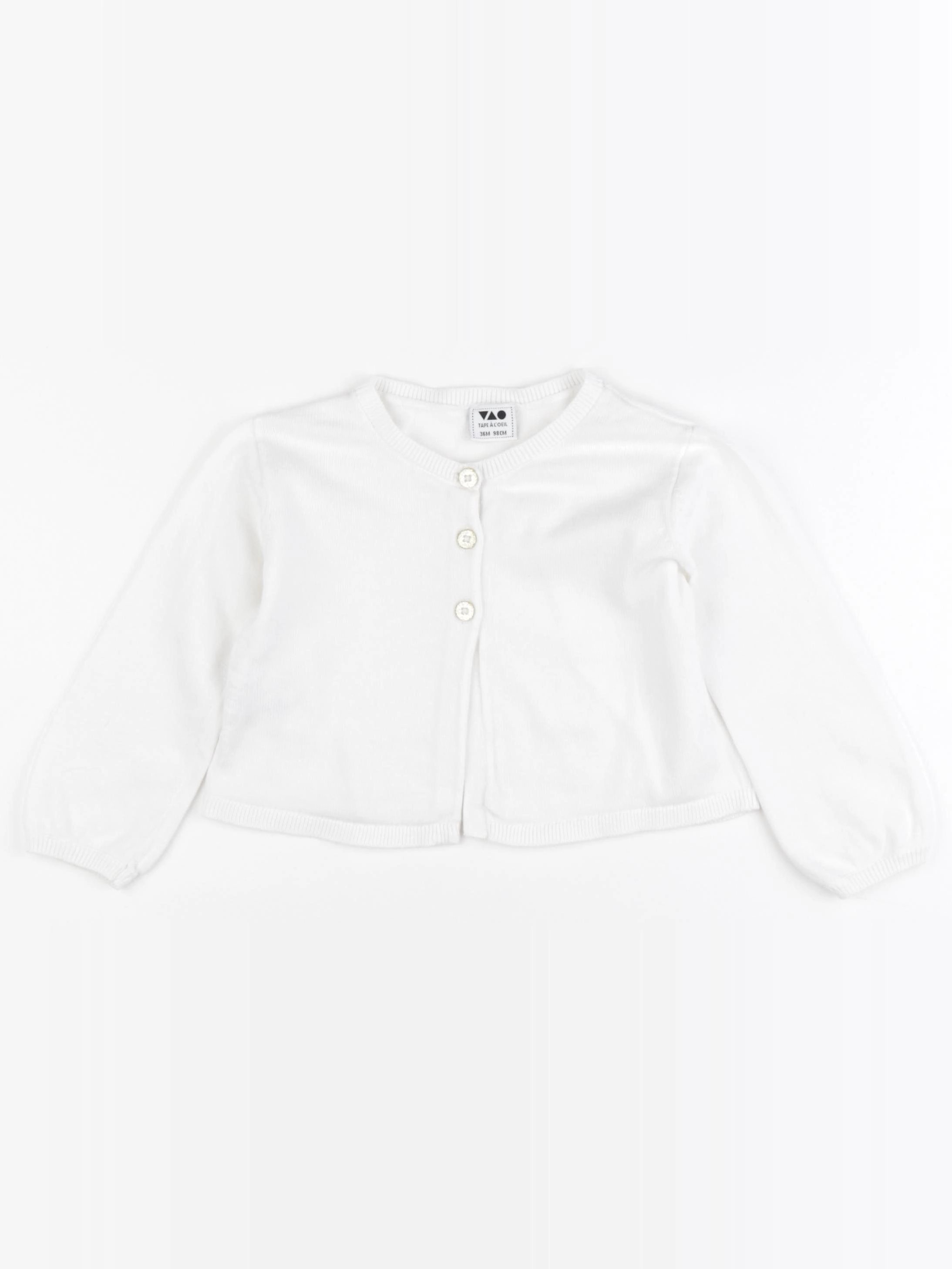 Tape à l'oeil - gilet blanc - 36 mois