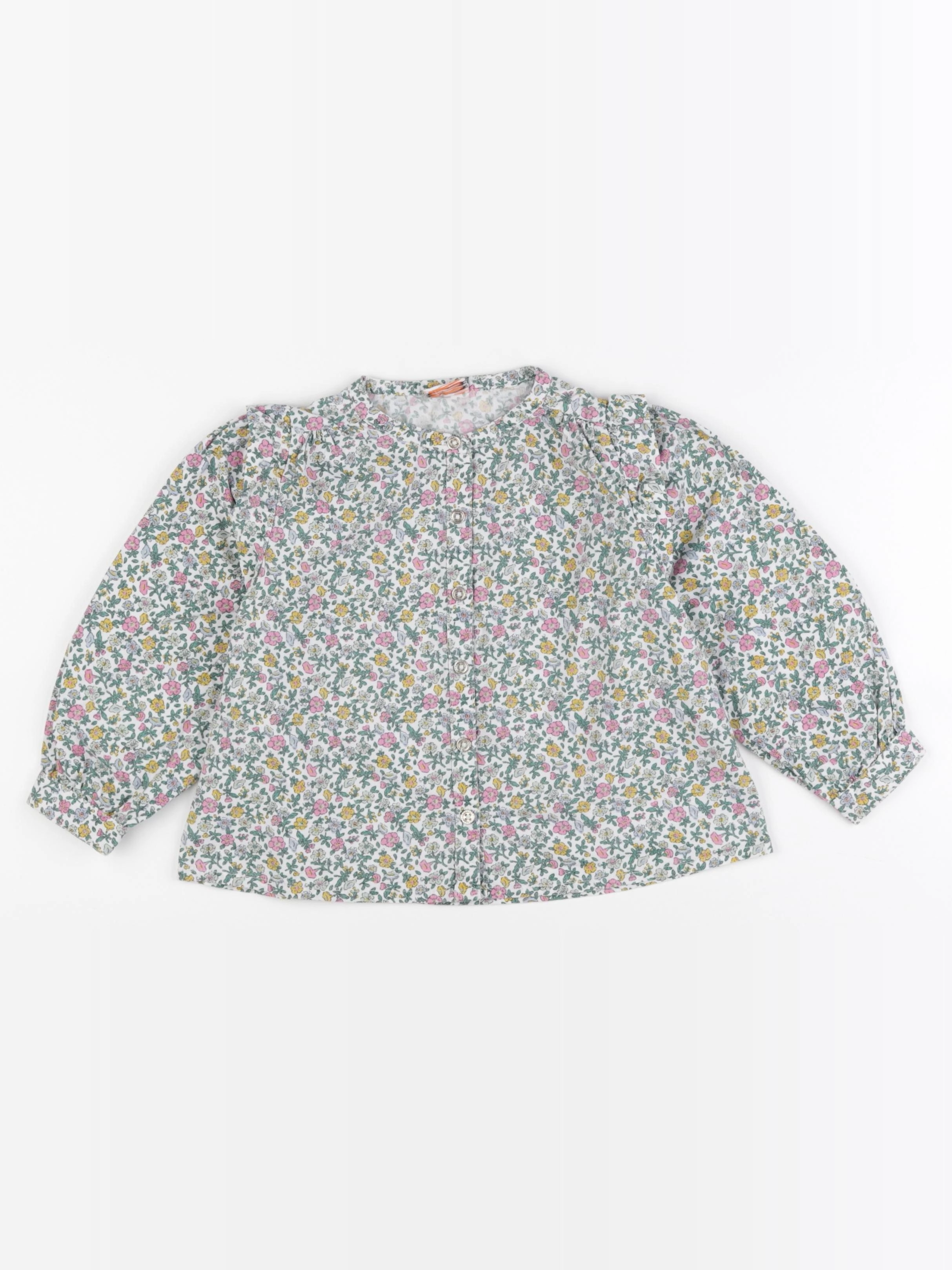 Tape à l'oeil - blouse vert, rose - 2/3 ans