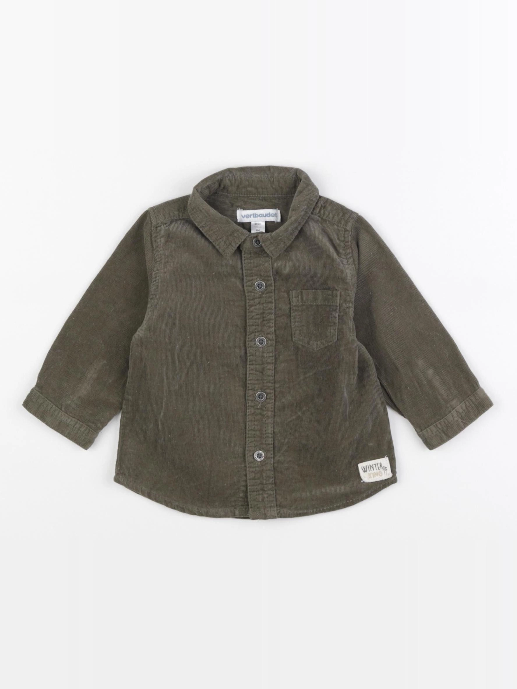 Vertbaudet - chemise marron - 6 mois