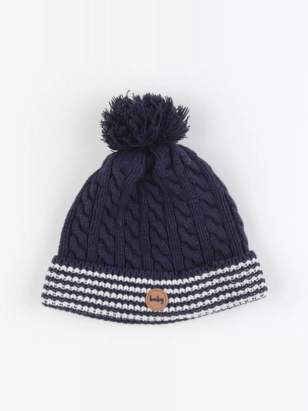 Vertbaudet - bonnet blanc, bleu - 24/36 mois