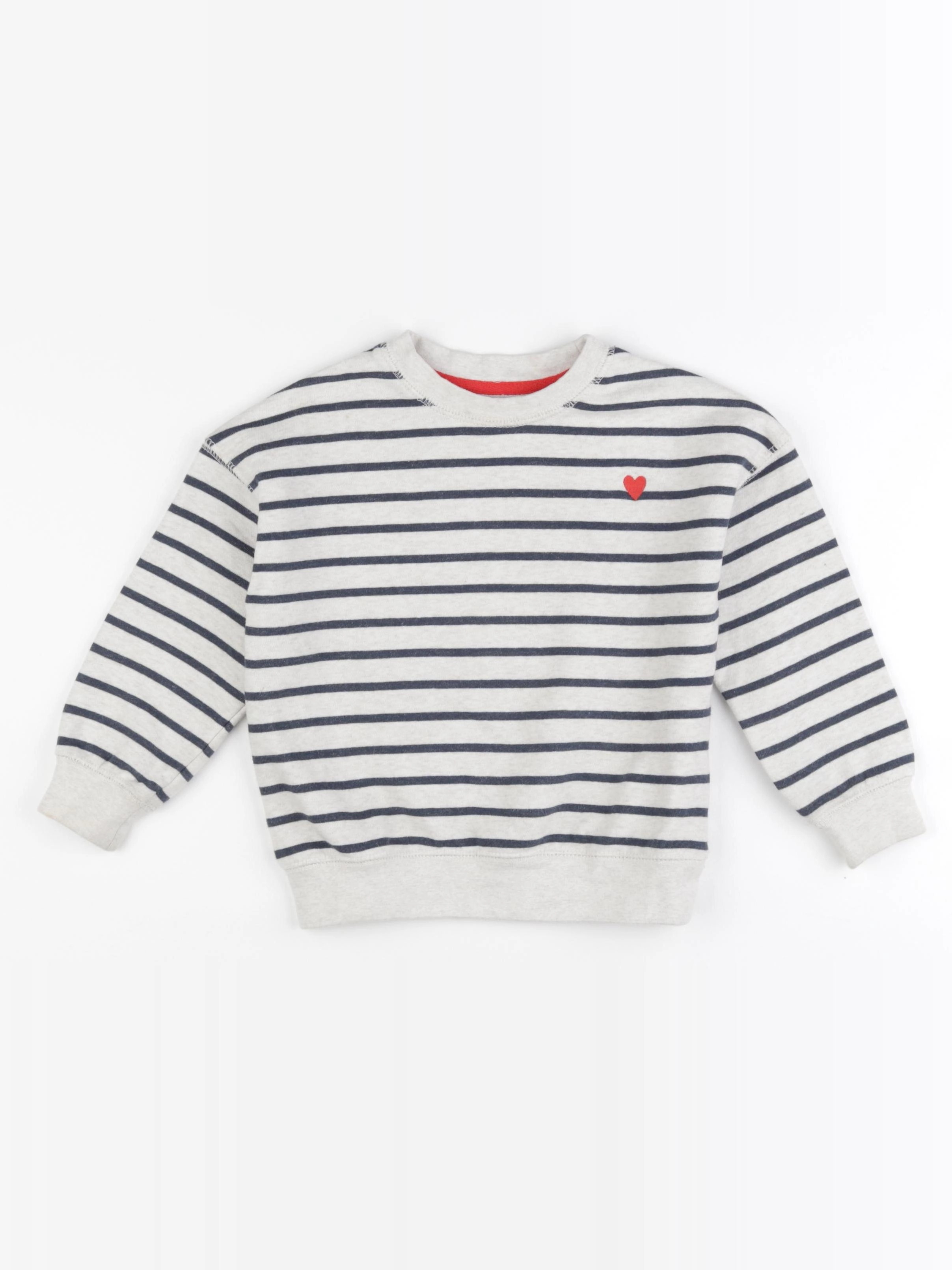 Monoprix - sweat beige, bleu - 4 ans