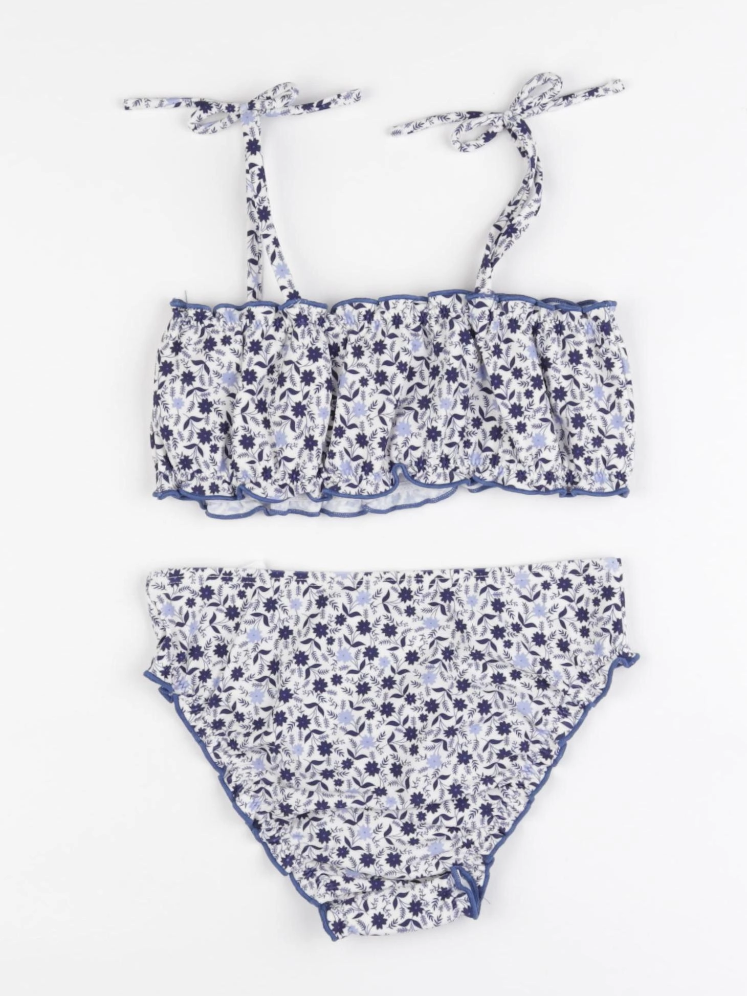 Vertbaudet - maillot de bain blanc, bleu - 6 ans