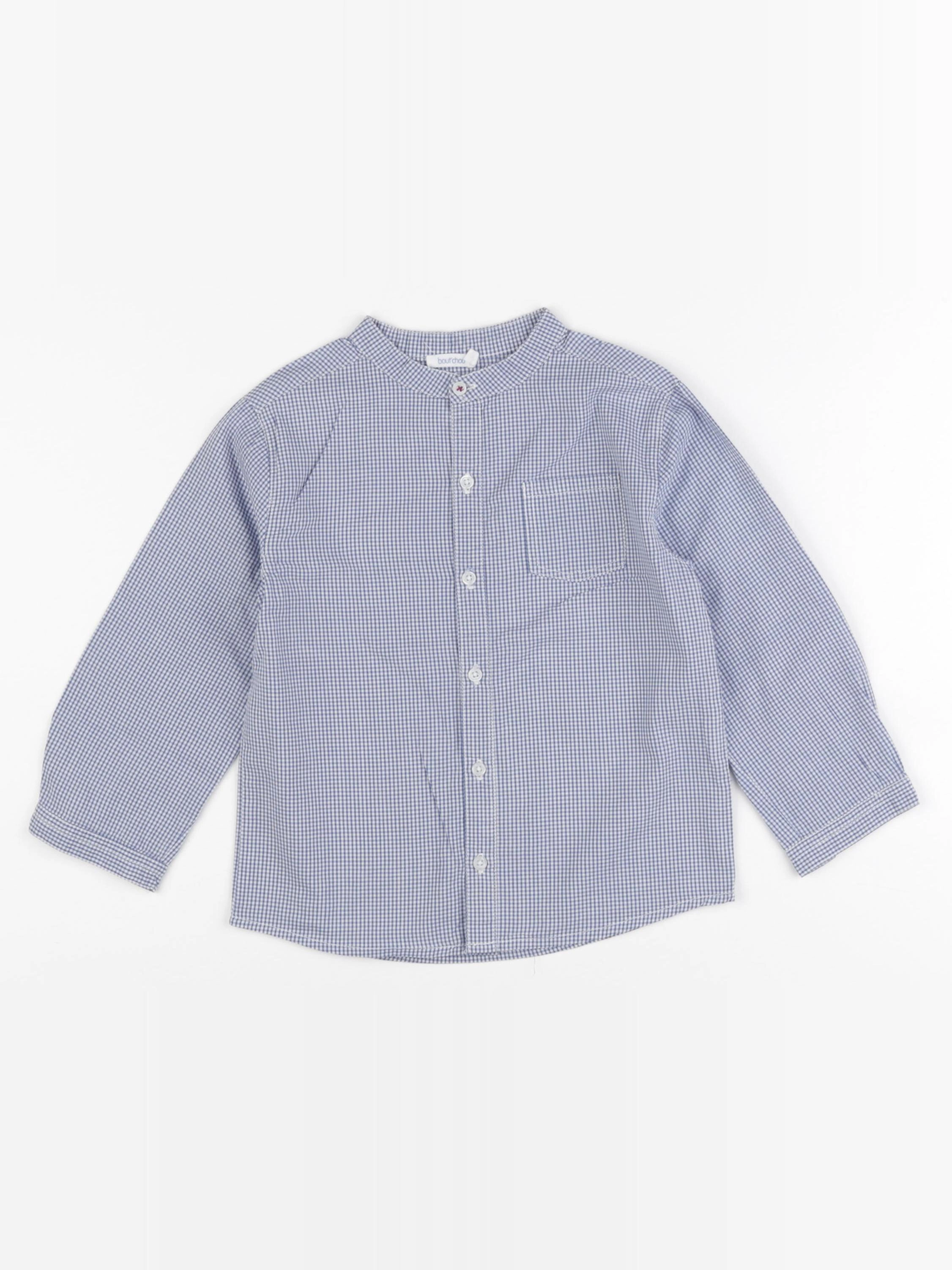Boutchou - chemise bleu, blanc - 36 mois