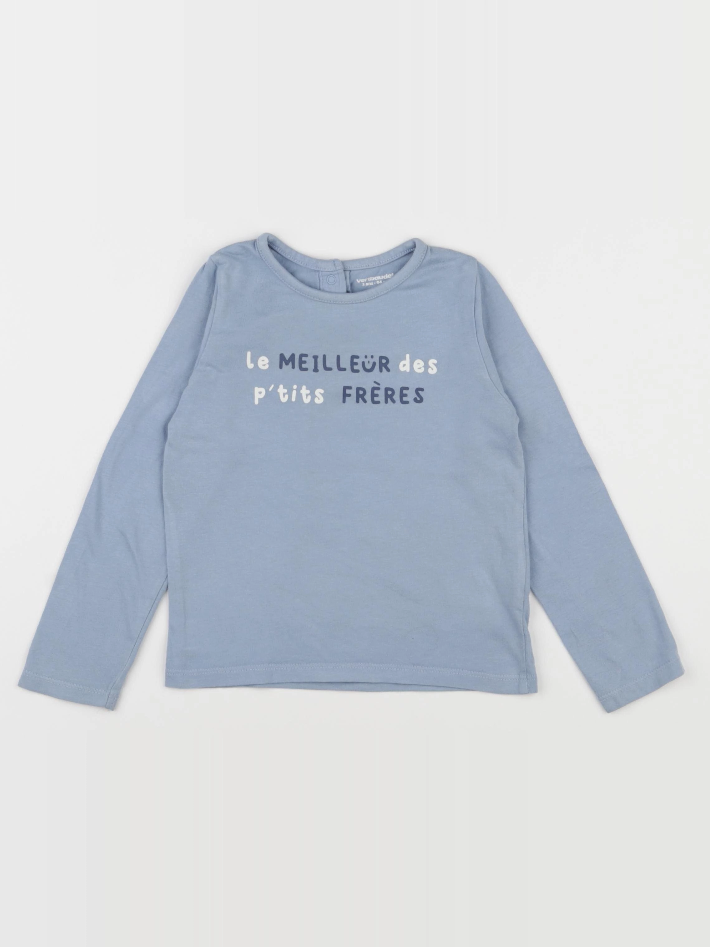 Vertbaudet - tee-shirt bleu - 3 ans