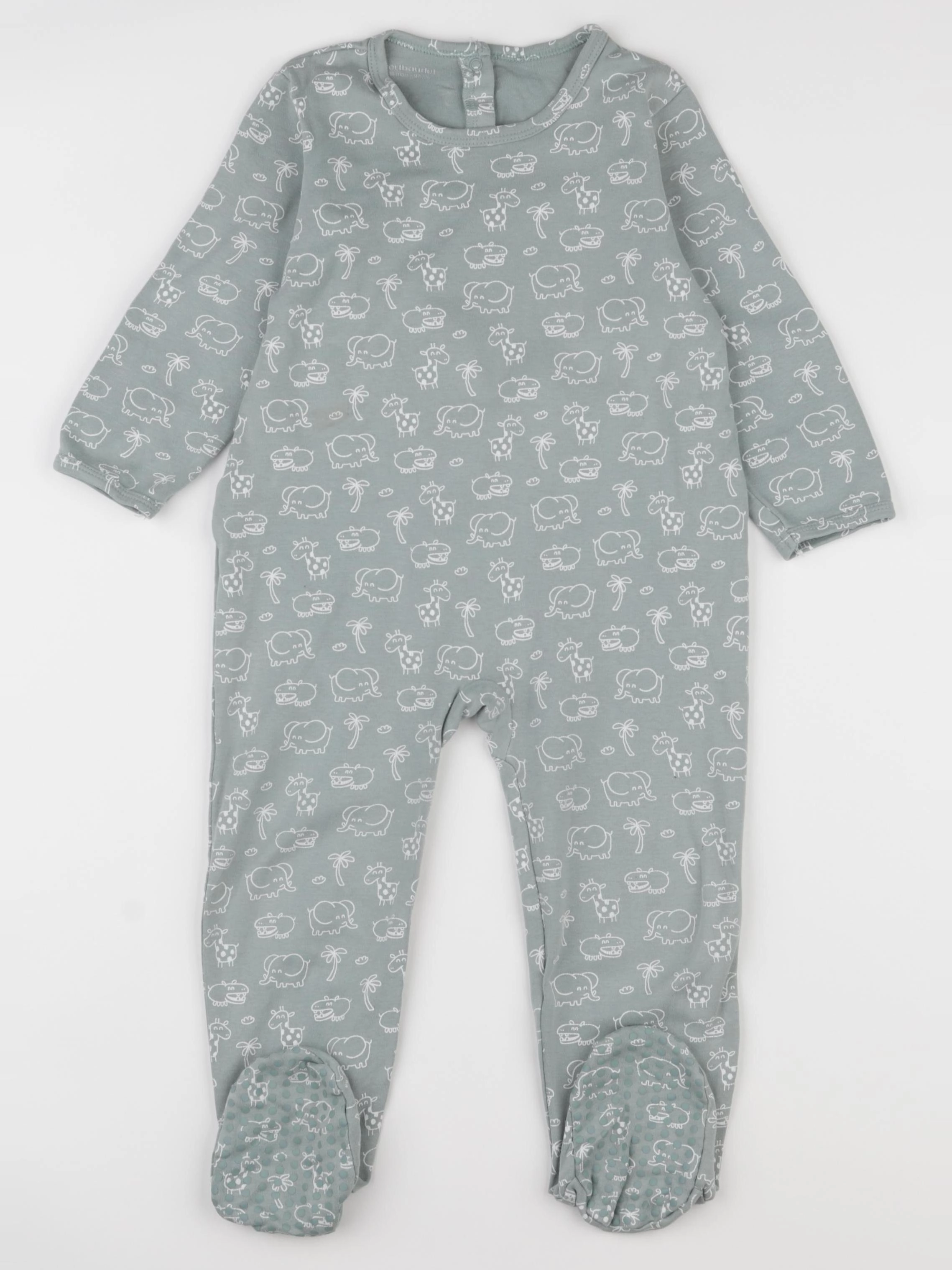 Vertbaudet - pyjama coton vert - 36 mois