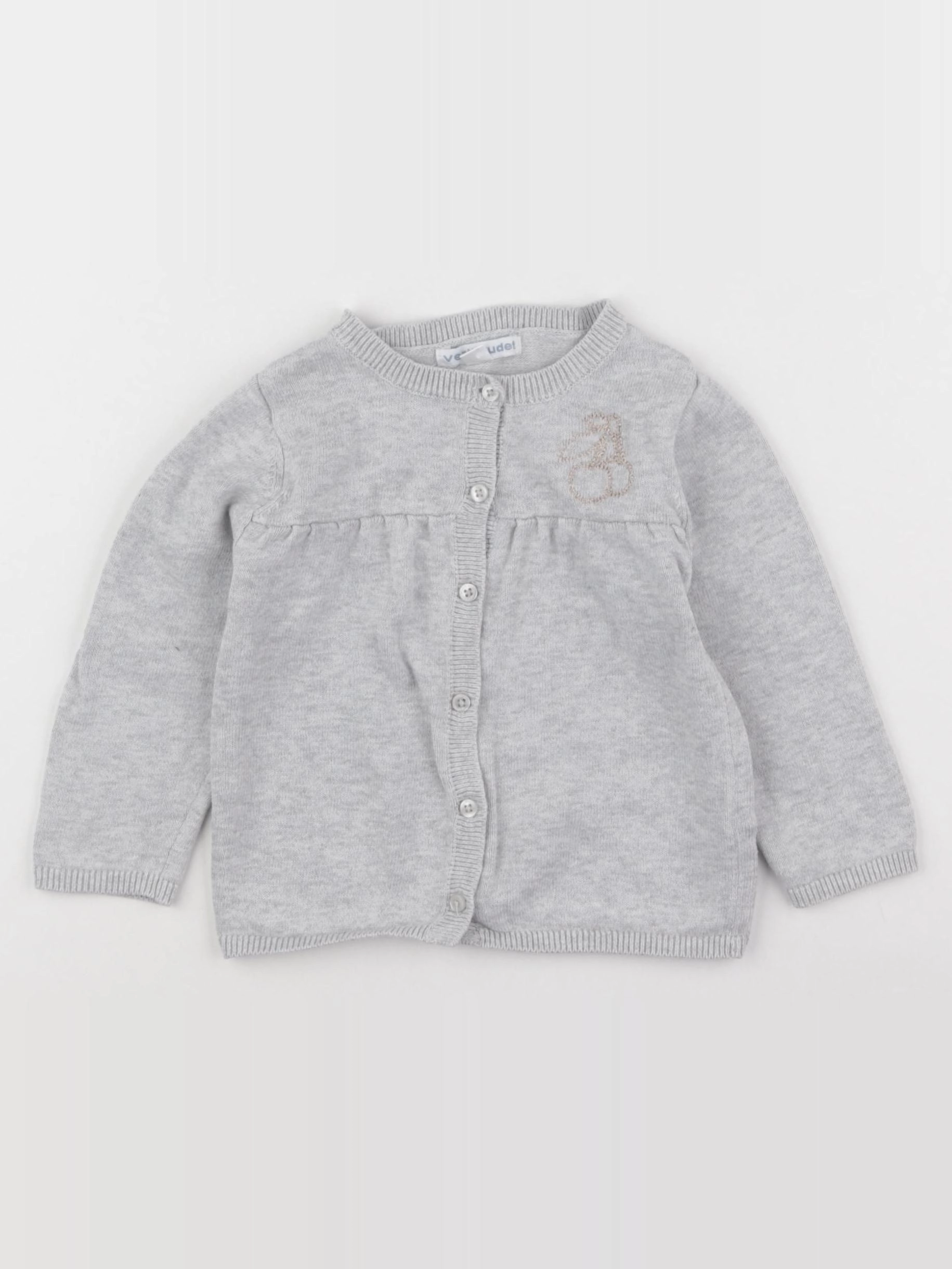 Vertbaudet - gilet gris - 18 mois