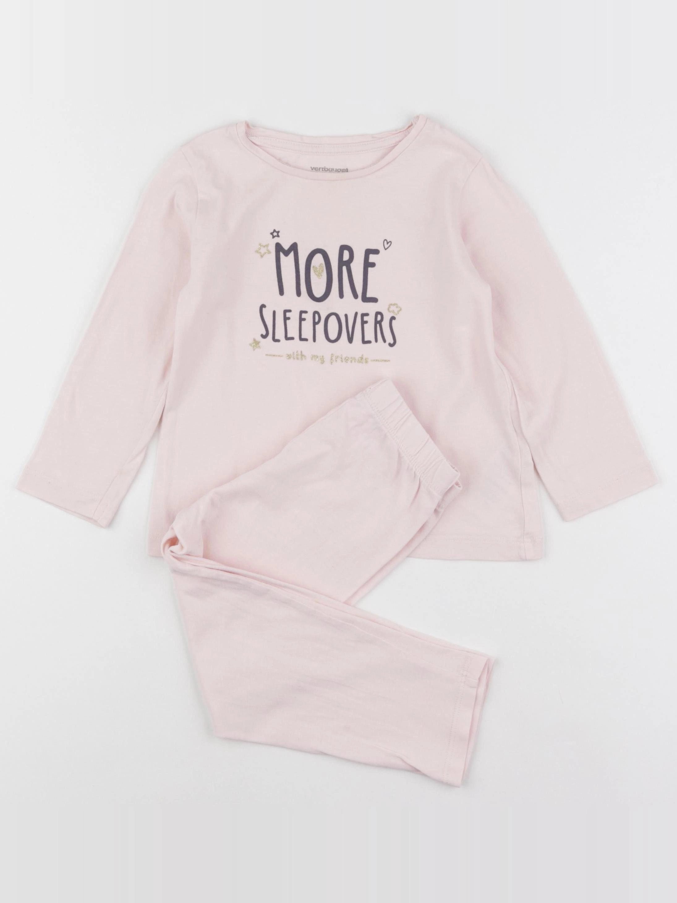 Vertbaudet - pyjama coton rose - 3 ans