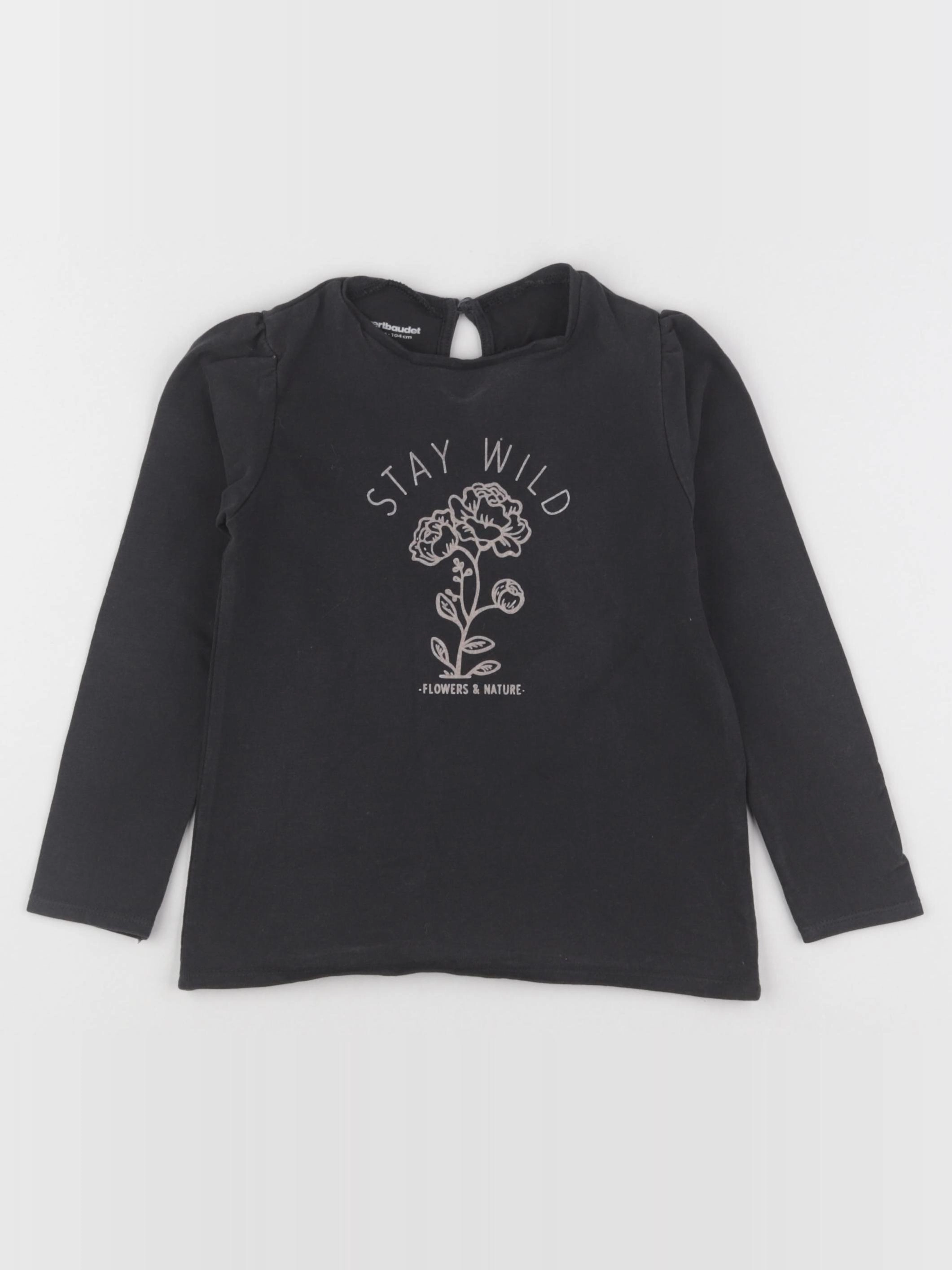 Vertbaudet - tee-shirt gris - 4 ans