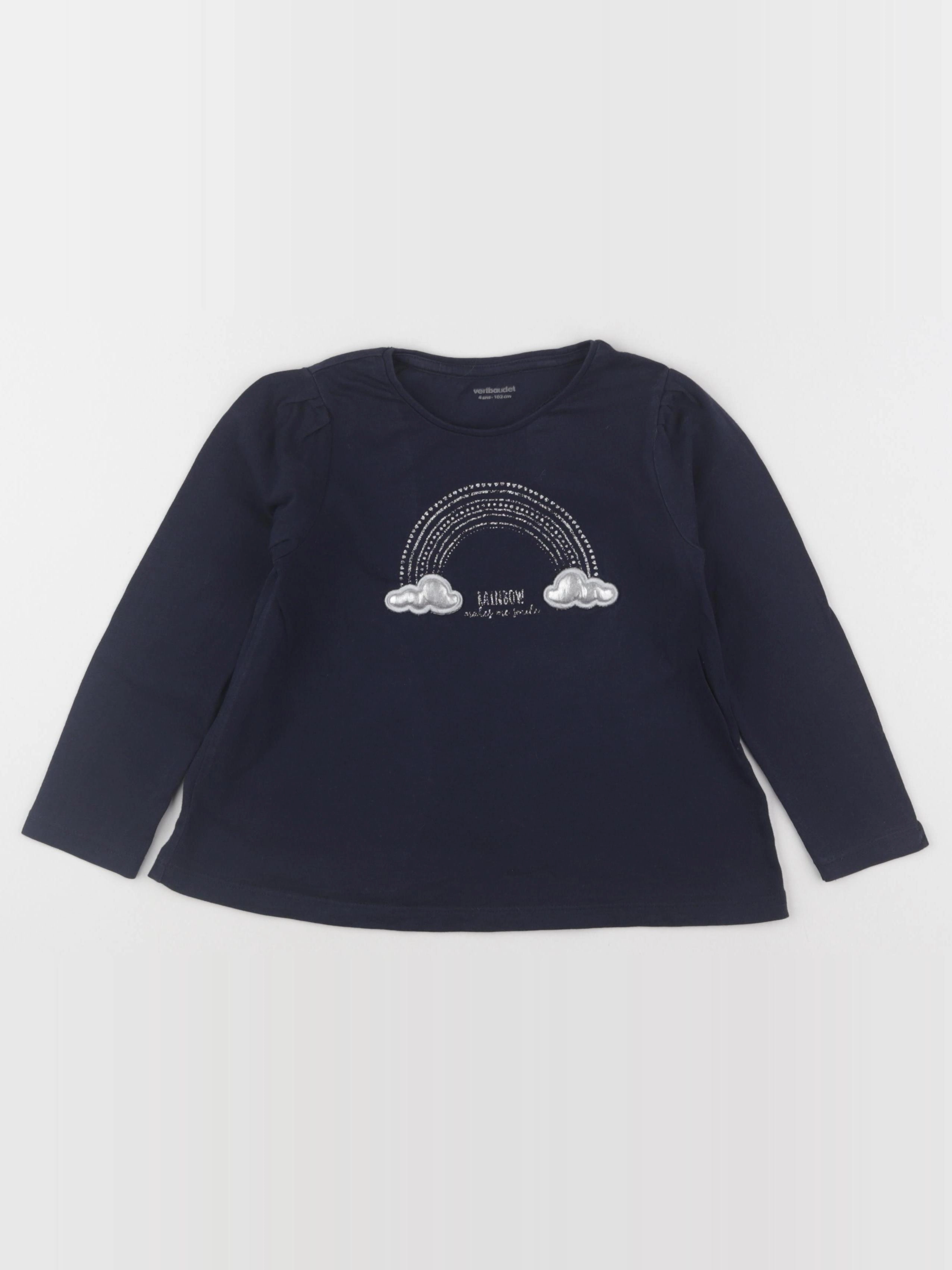 Vertbaudet - tee-shirt bleu - 4 ans