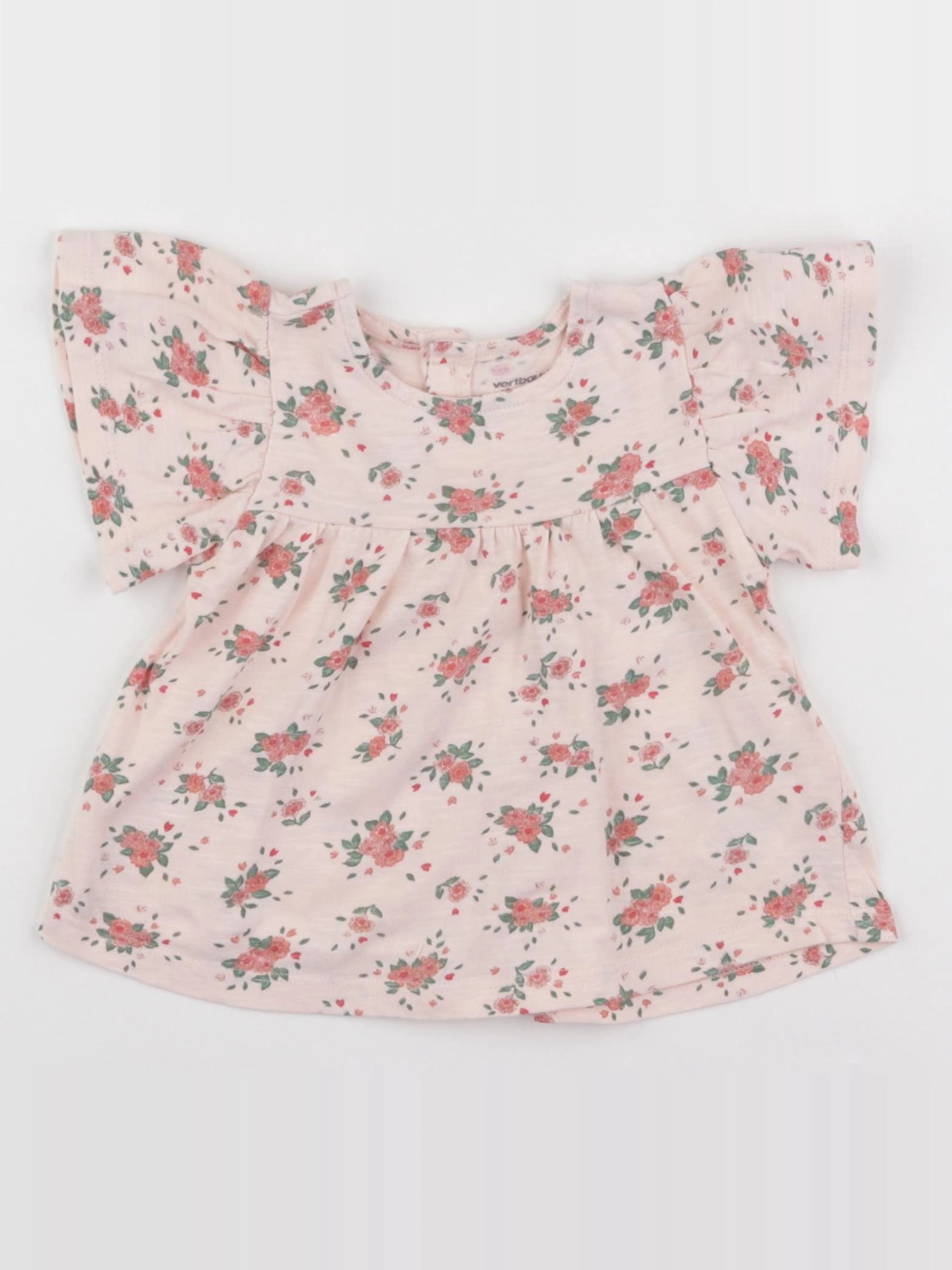 Vertbaudet - tee-shirt rose - 12 mois