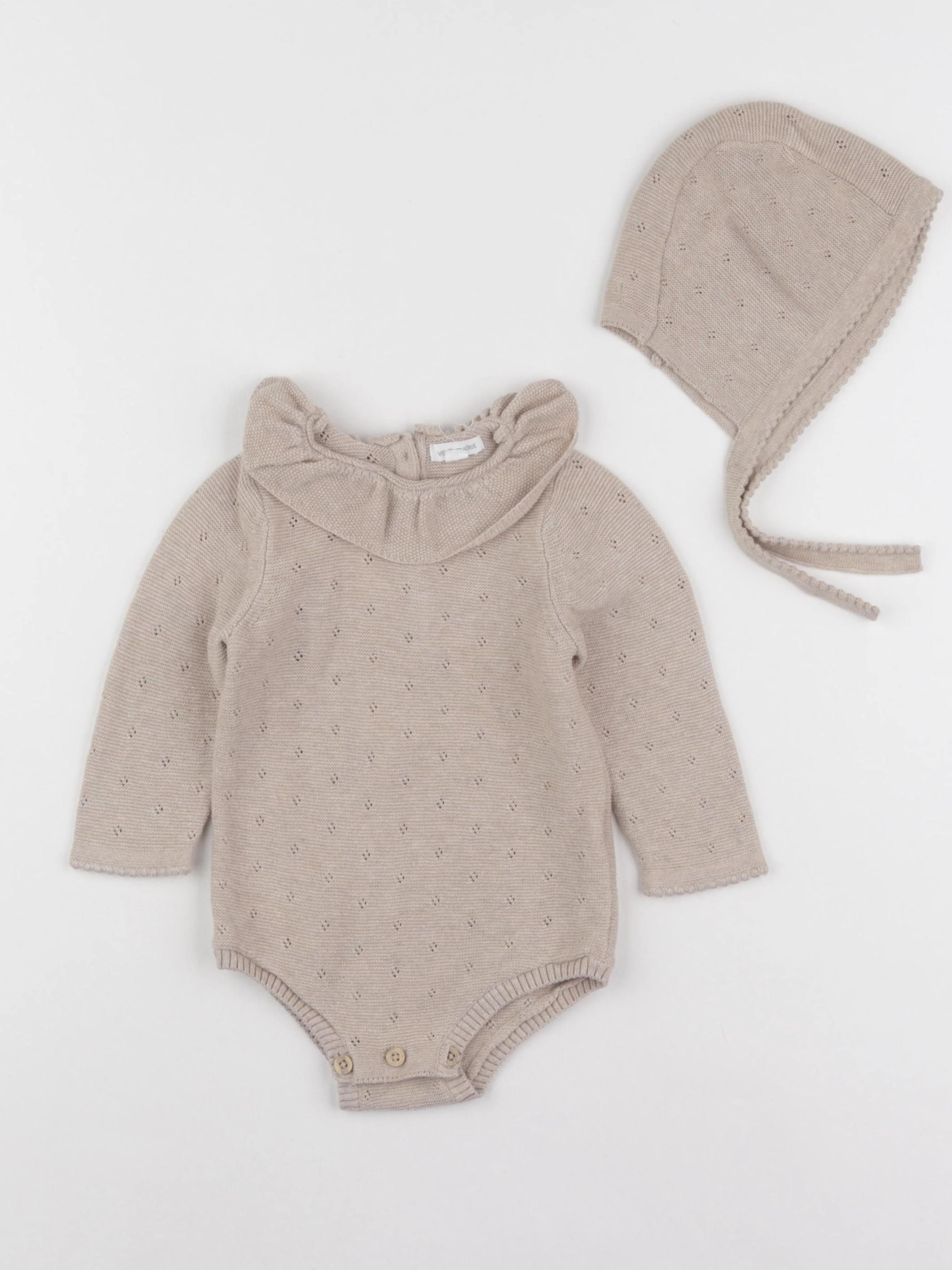 Vertbaudet - ensemble marron - 3 mois