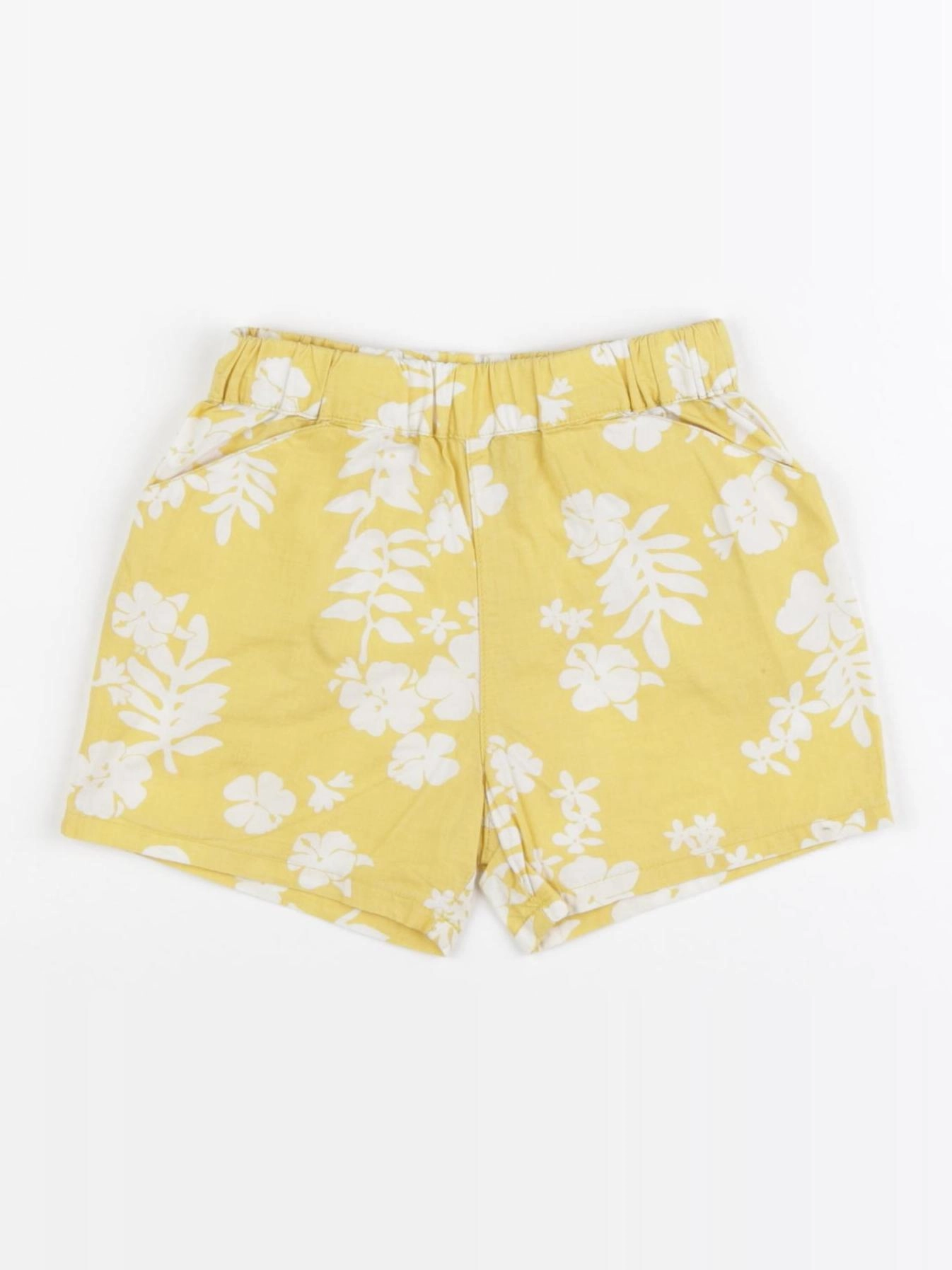 Petit Bateau - short jaune, blanc - 24 mois