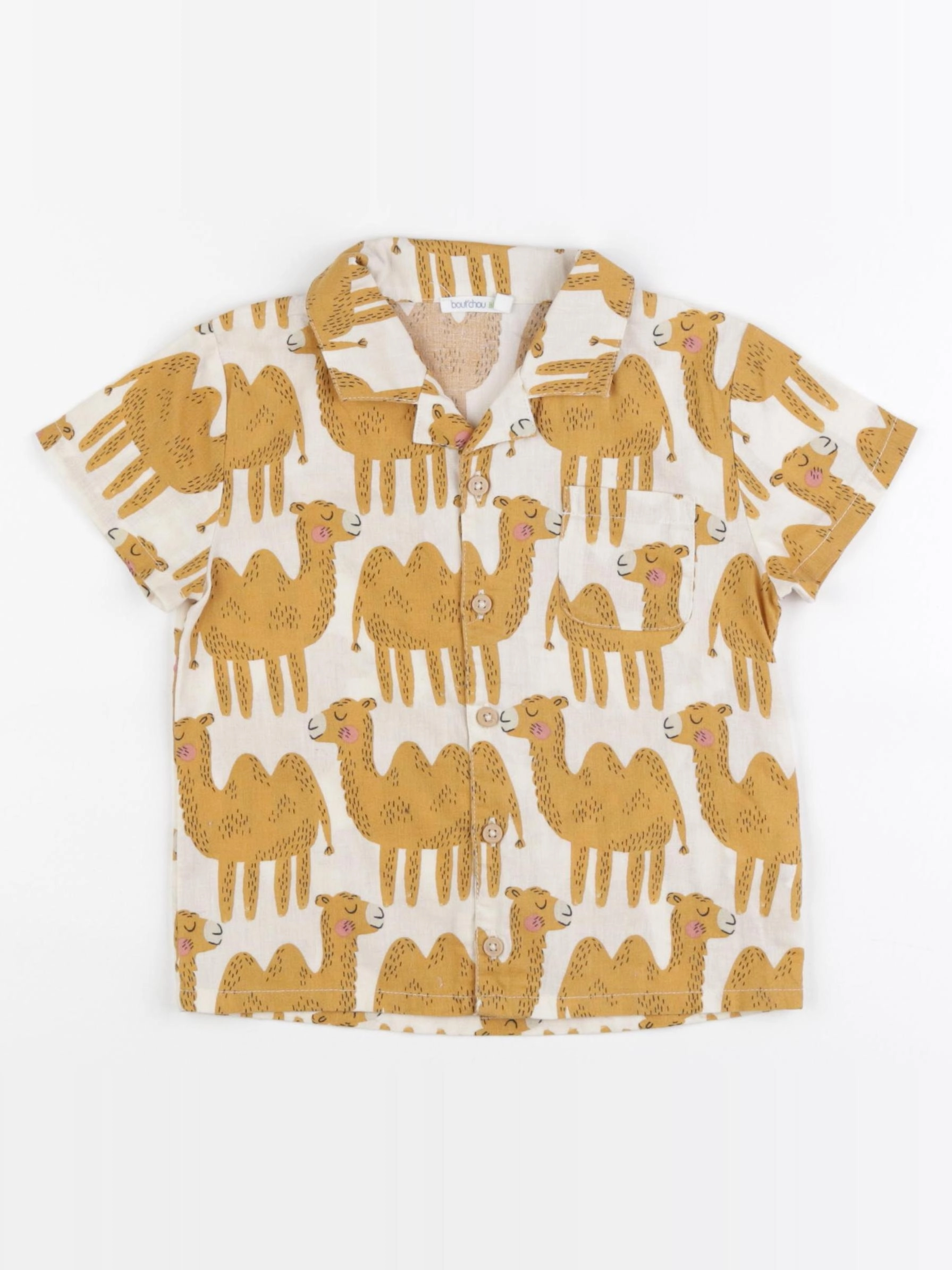 Boutchou - chemise beige, orange - 36 mois