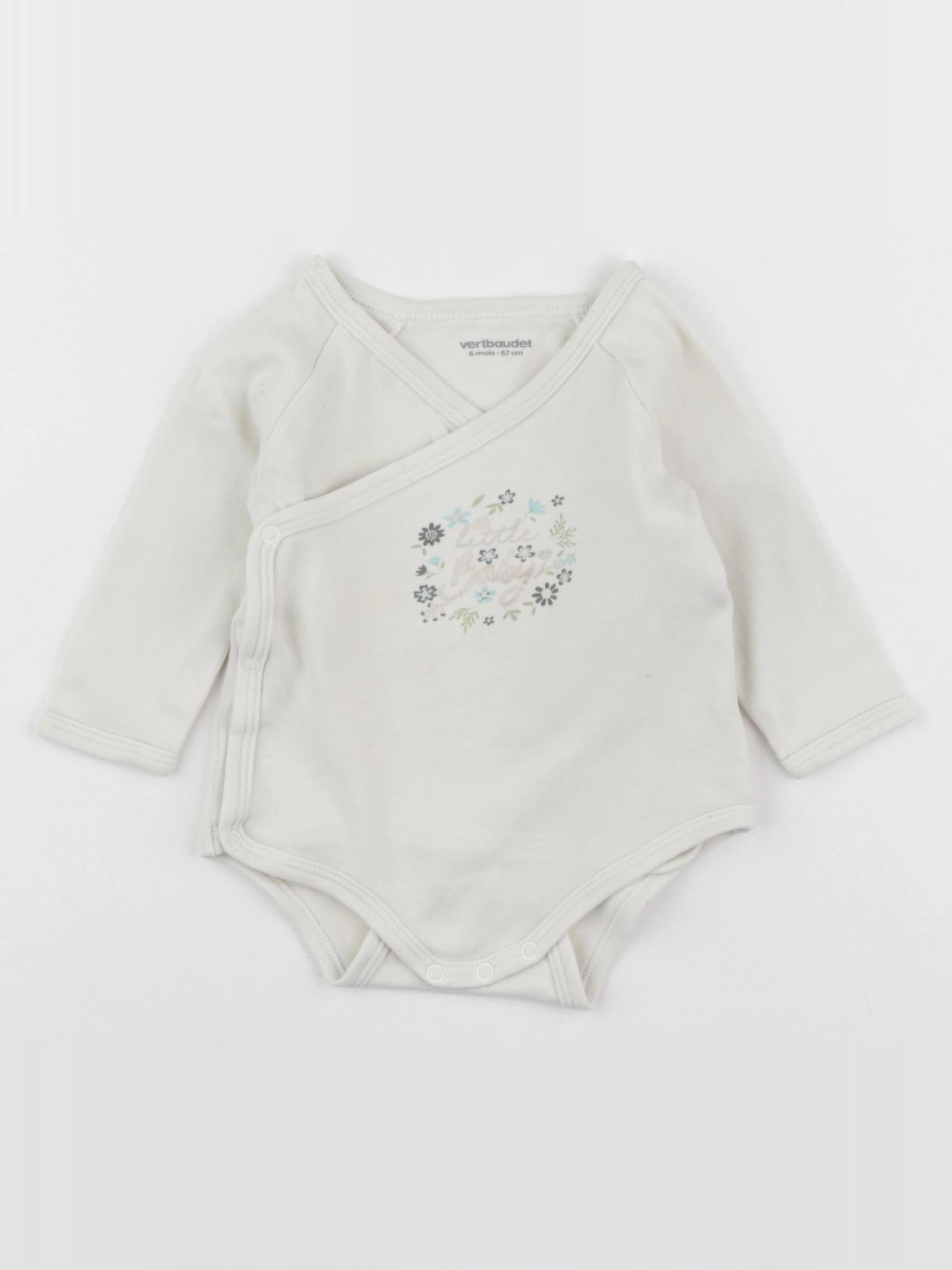 Vertbaudet - body beige - 6 mois