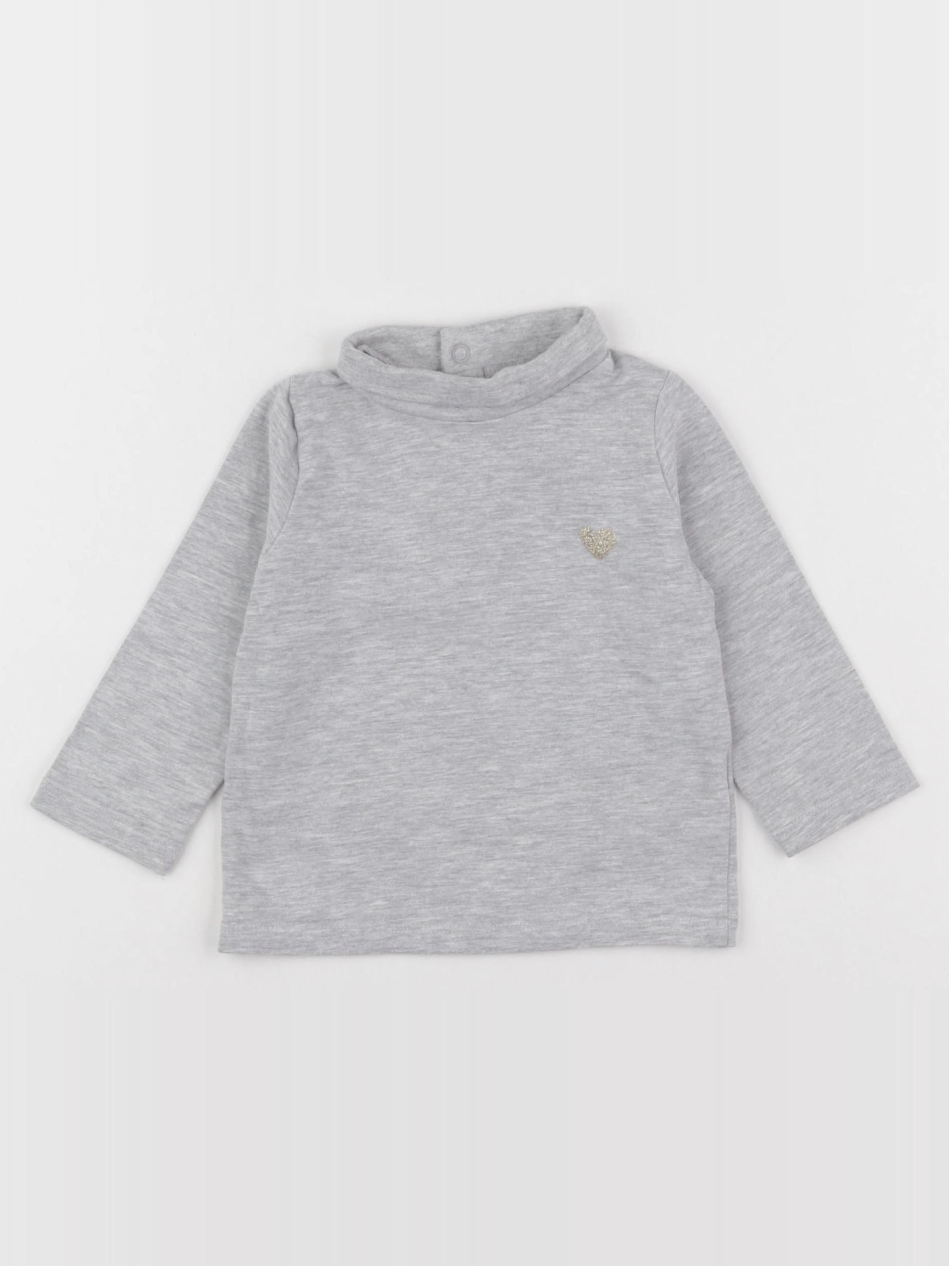 Vertbaudet - sous-pull gris - 6 mois