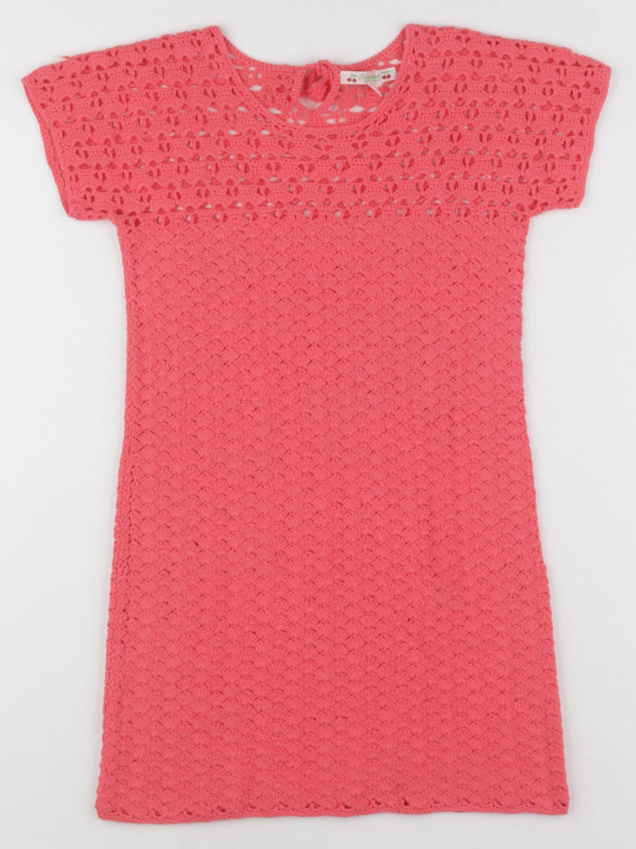 Bonpoint - robe orange, rose - 8 ans