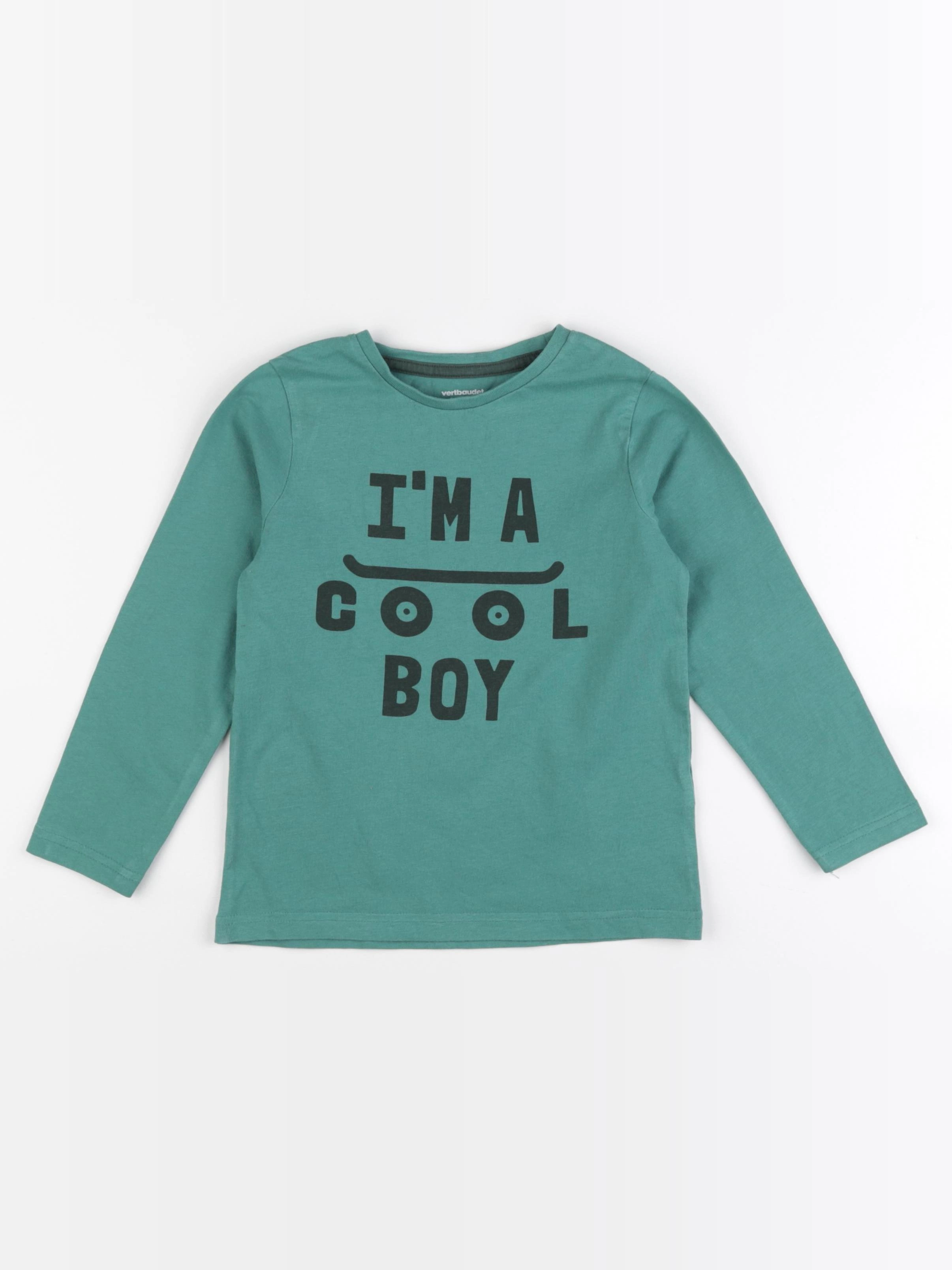 Vertbaudet - tee-shirt vert - 6 ans