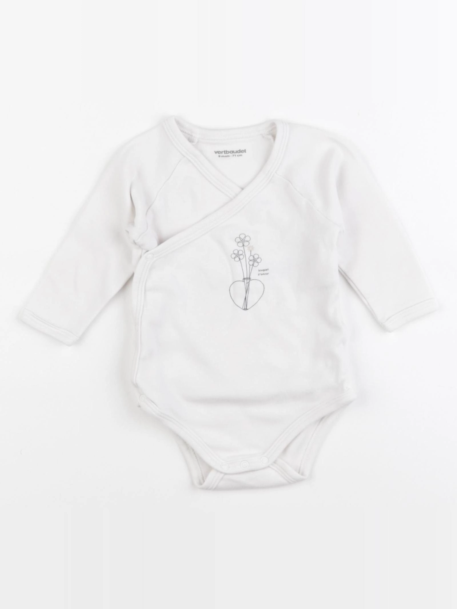 Vertbaudet - body blanc - 9 mois