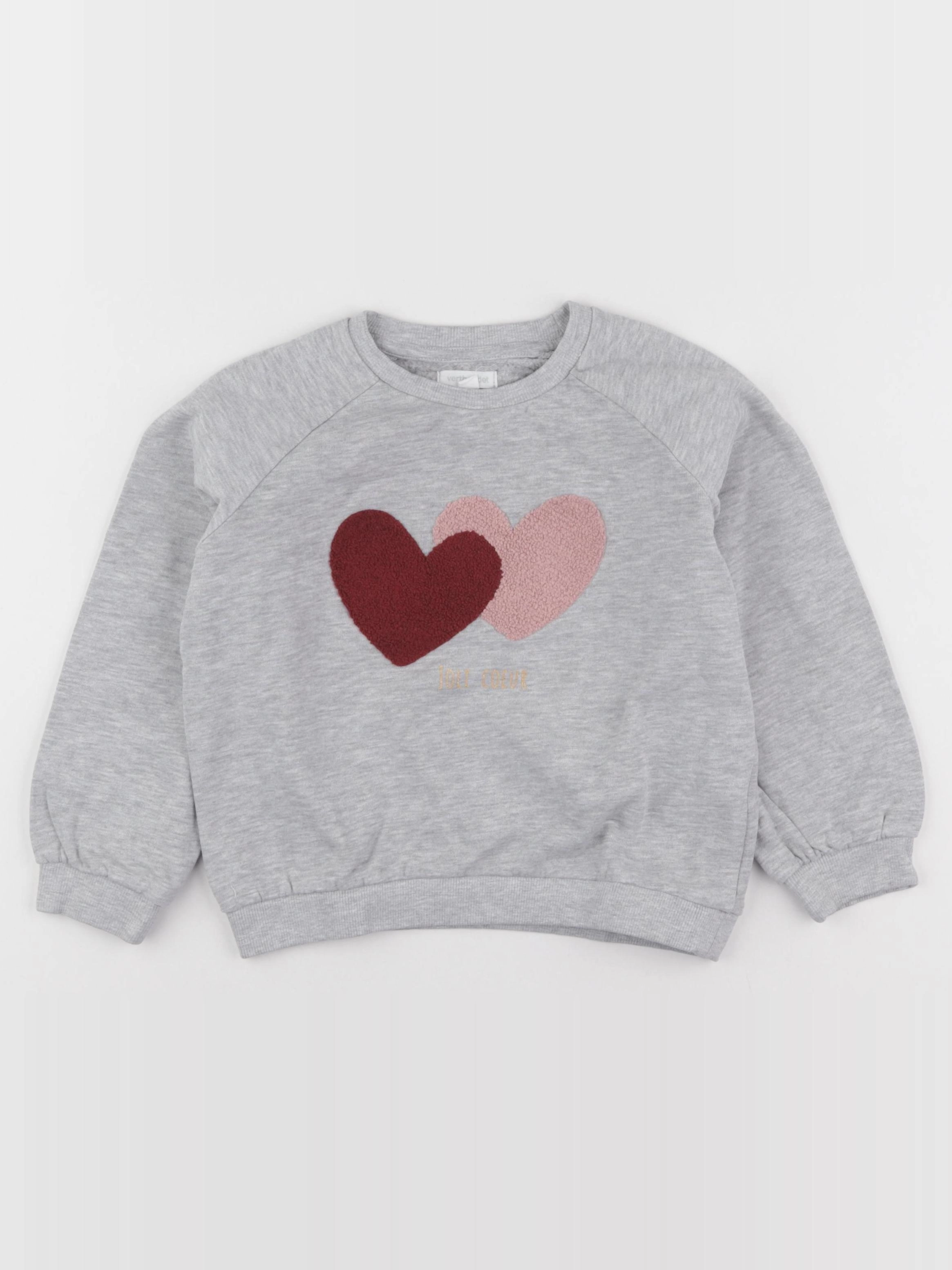 Vertbaudet - sweat gris - 6 ans