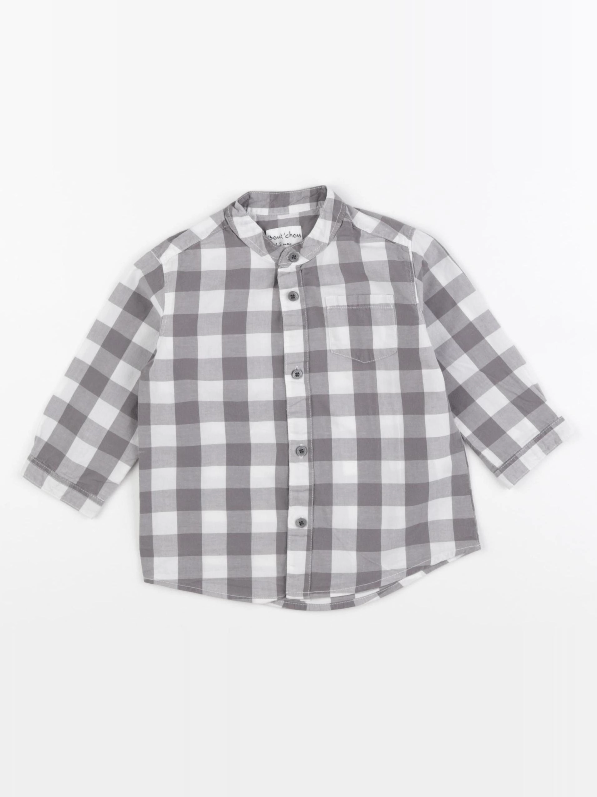 Boutchou - chemise gris - 12 mois