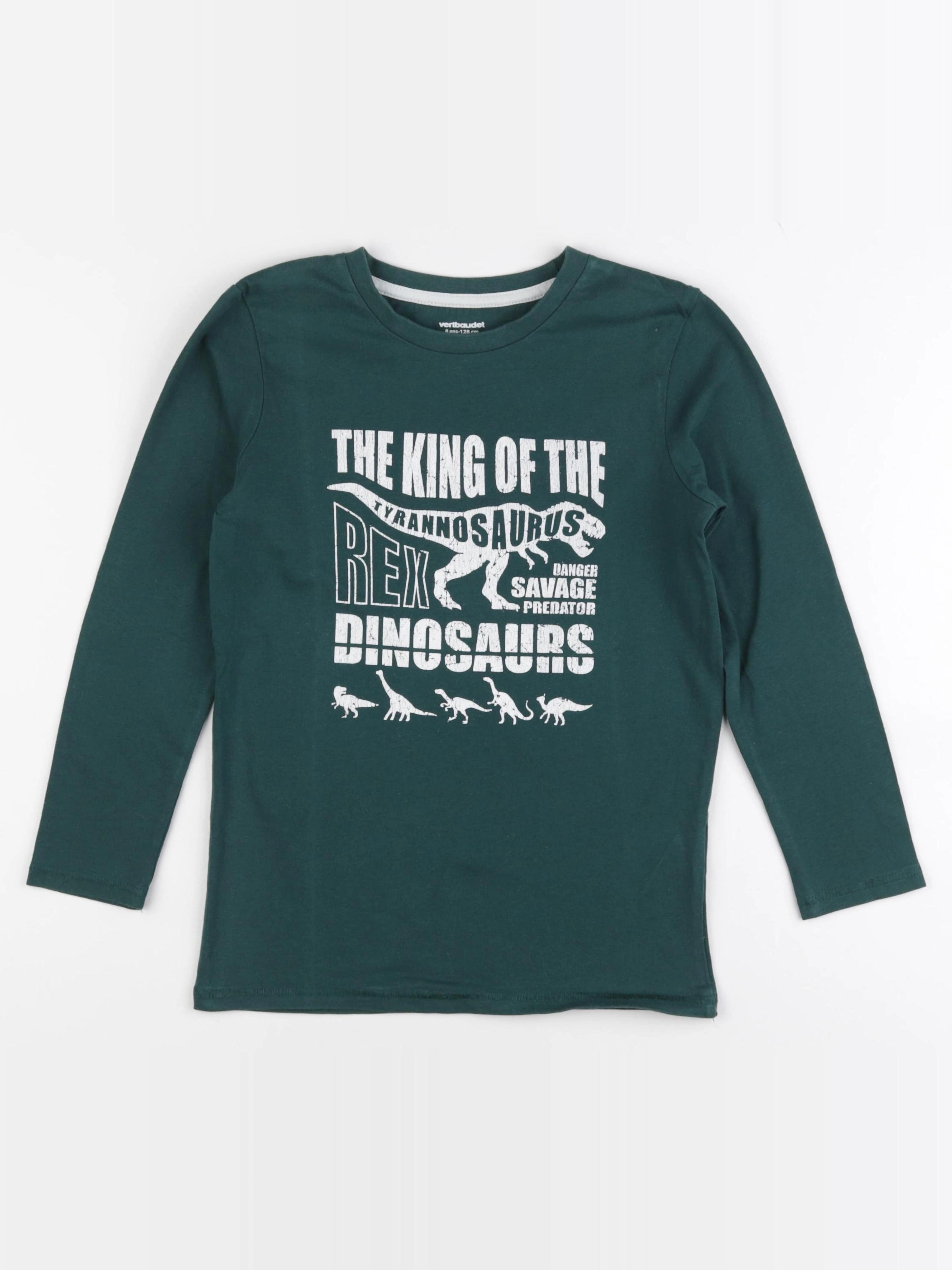 Vertbaudet - tee-shirt vert - 8 ans