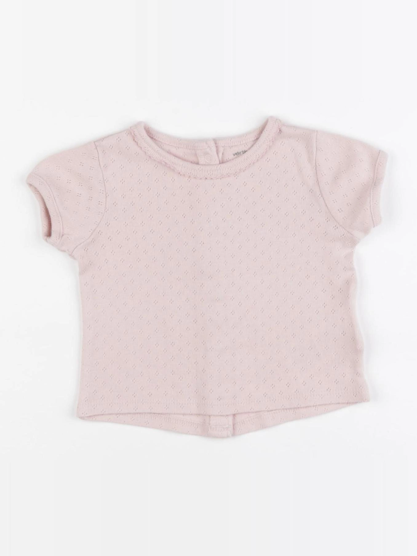 Vertbaudet - tee-shirt rose - 6 mois