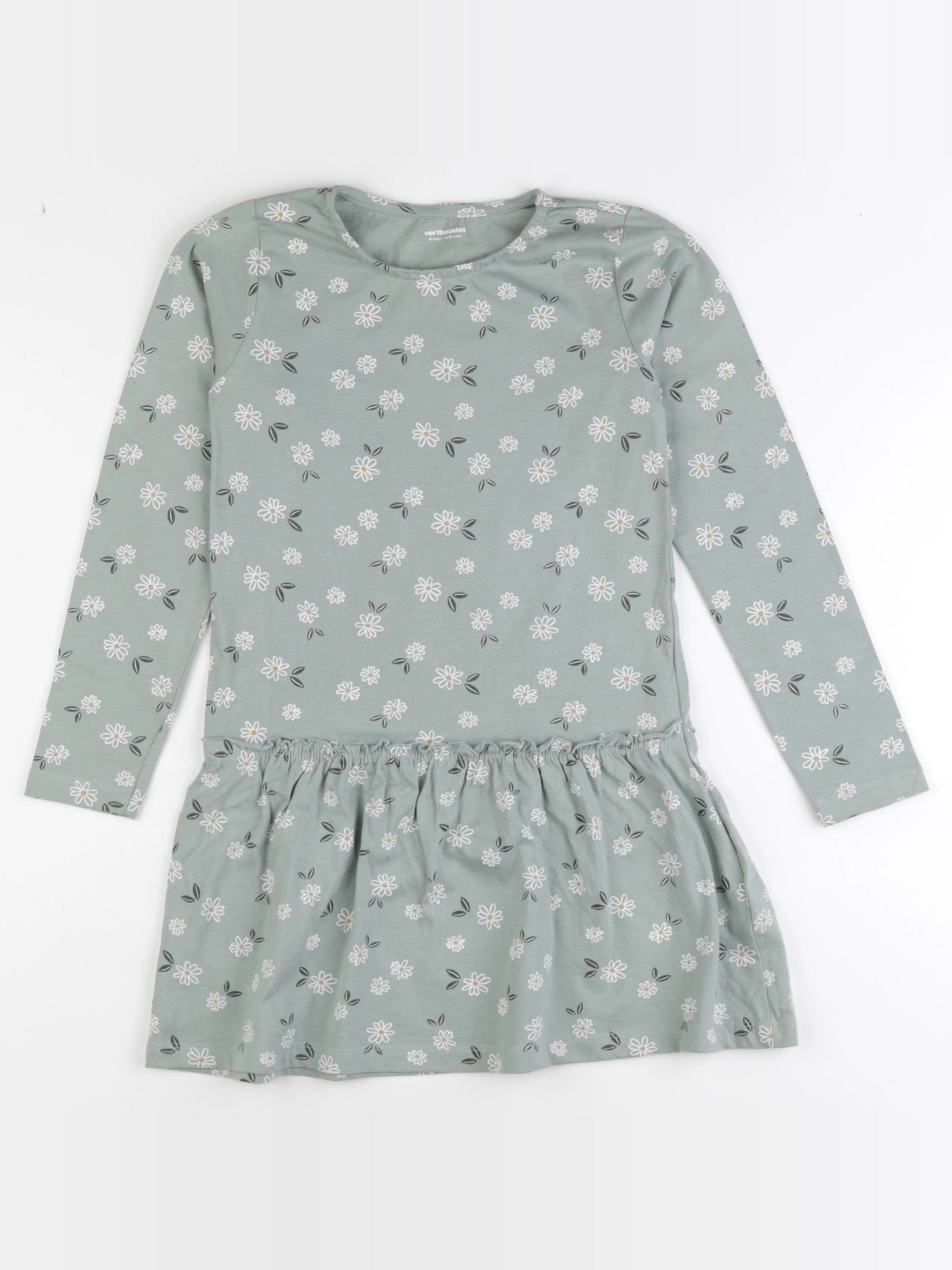 Vertbaudet - robe vert - 8 ans