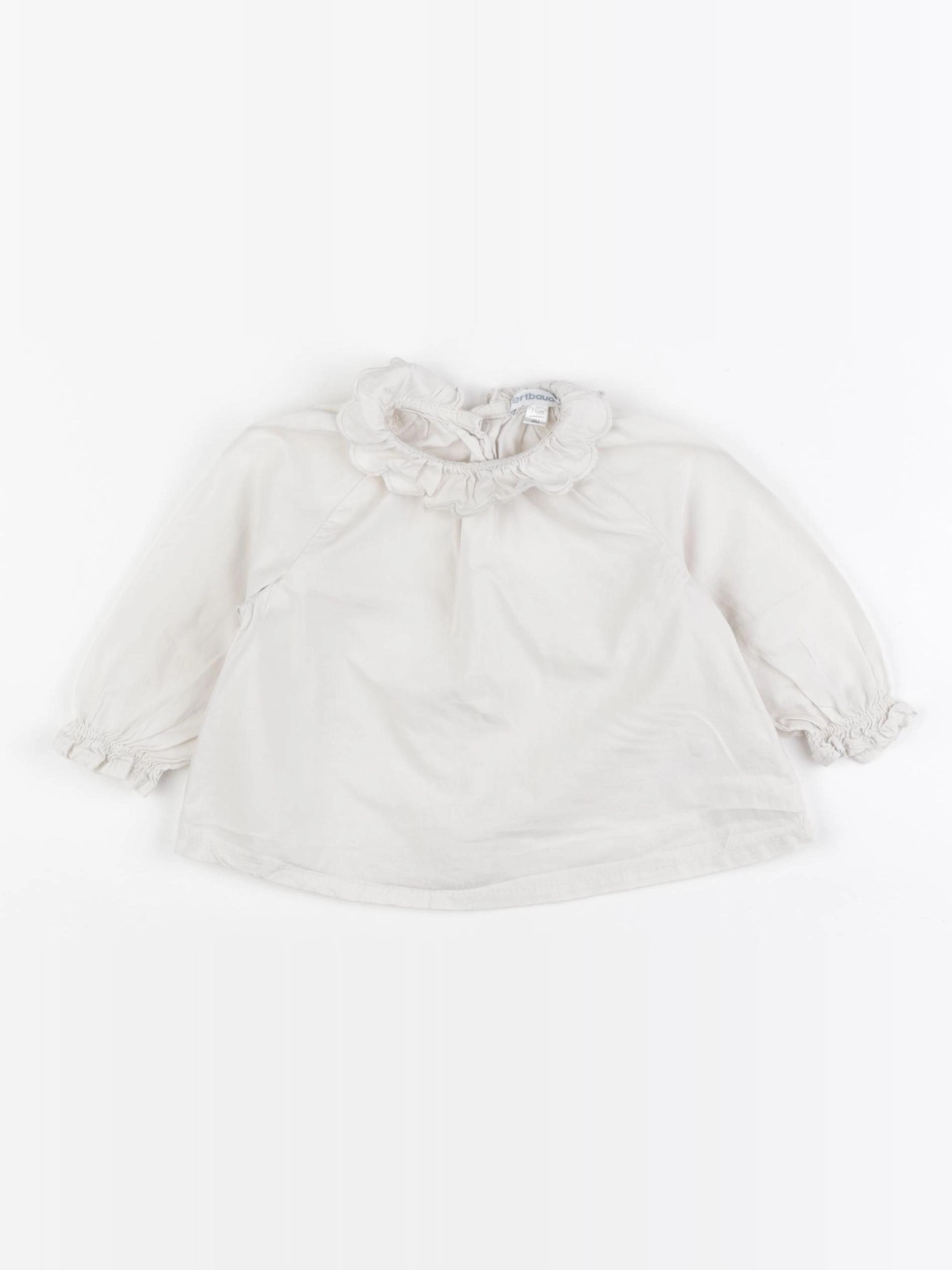 Vertbaudet - blouse blanc - 9 mois