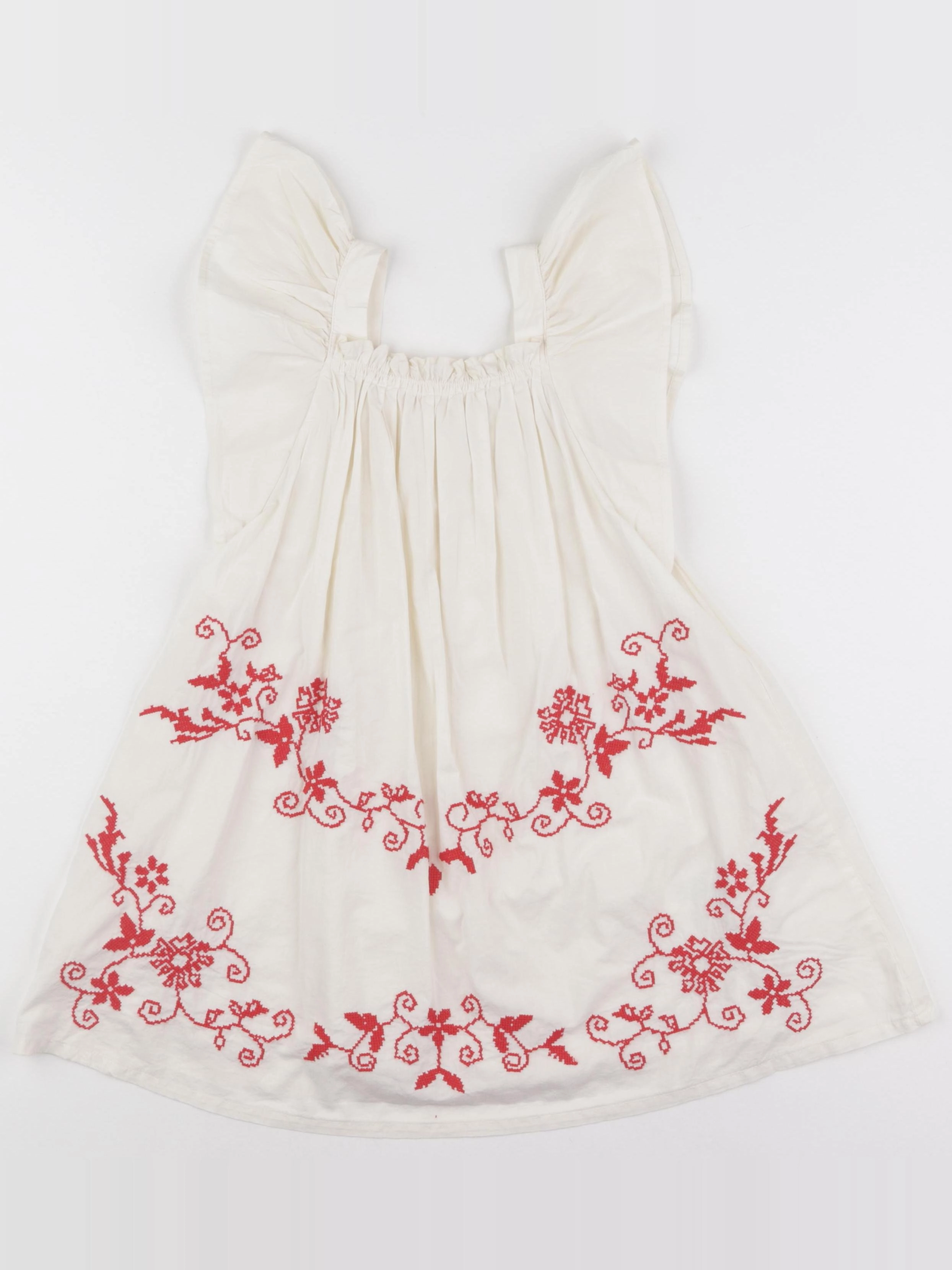 Zara - robe blanc, rouge - 5 ans