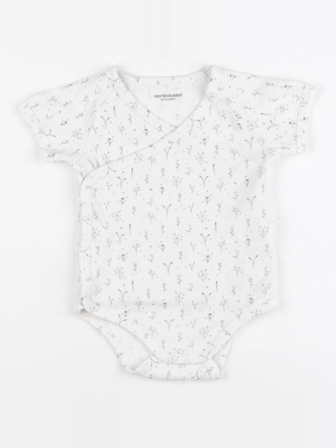 Vertbaudet - body blanc - 6 mois