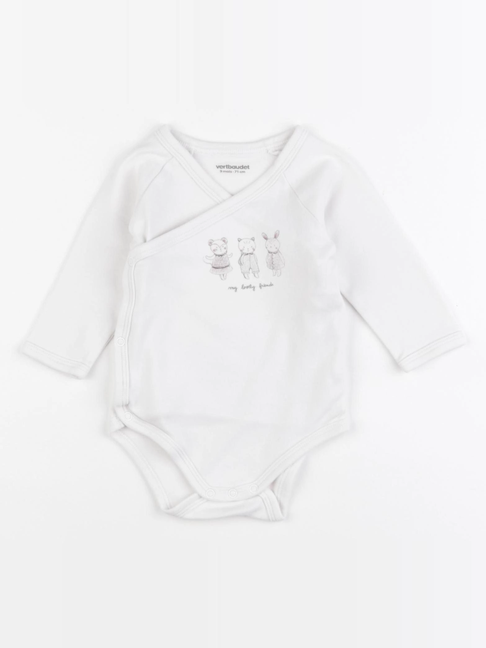 Vertbaudet - body blanc - 9 mois