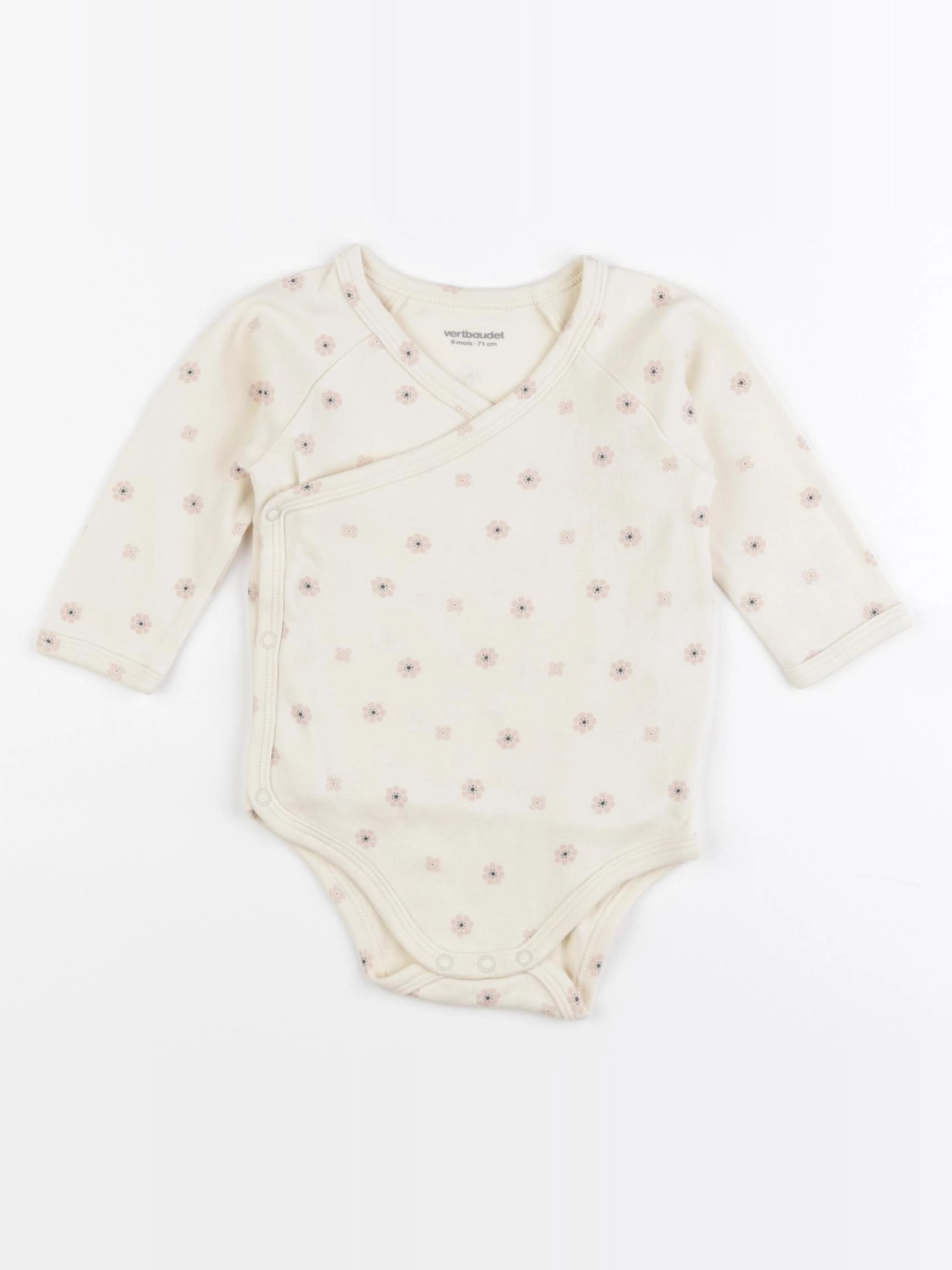 Vertbaudet - body beige - 9 mois