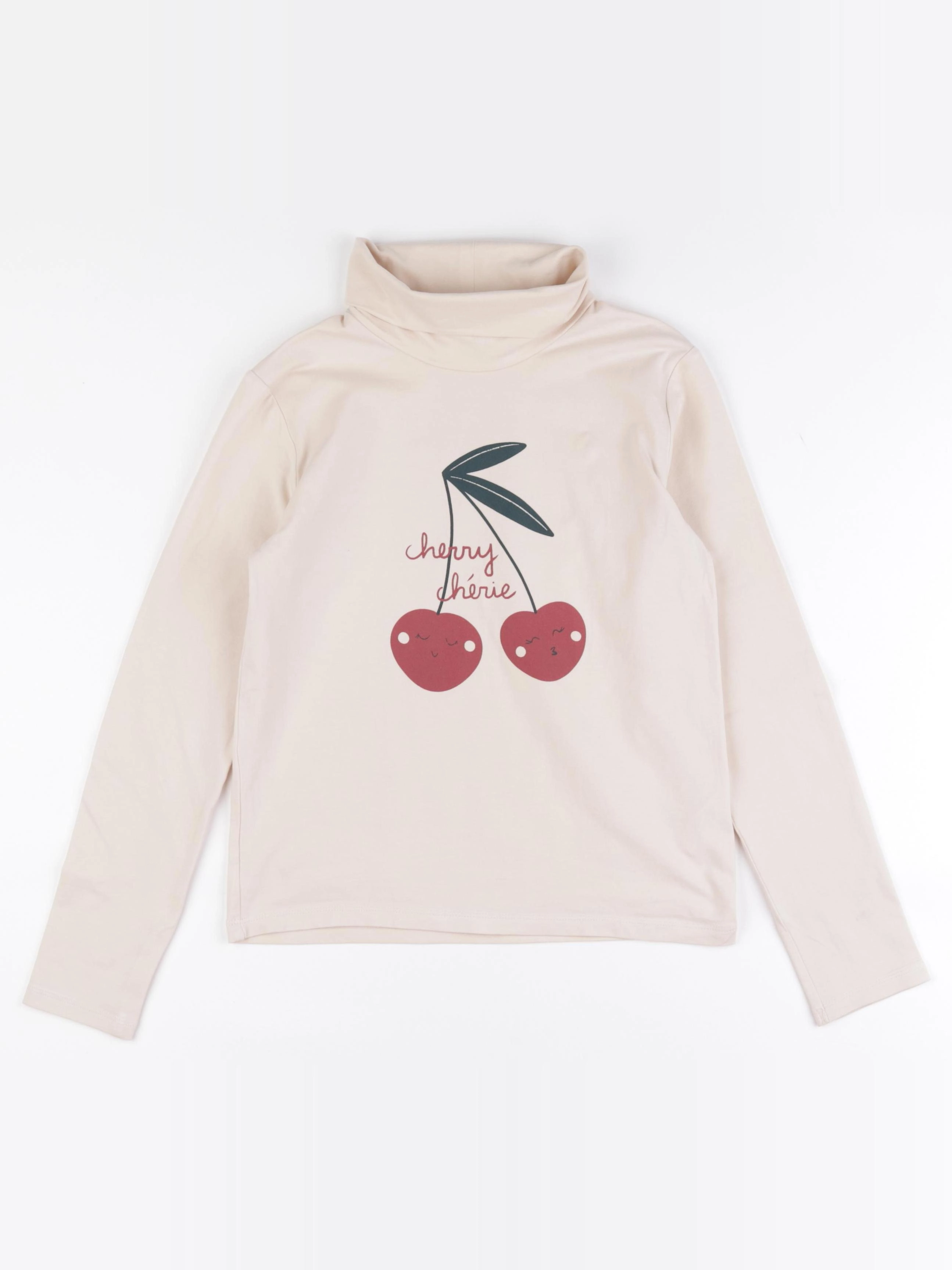 Vertbaudet - sous-pull beige - 10 ans