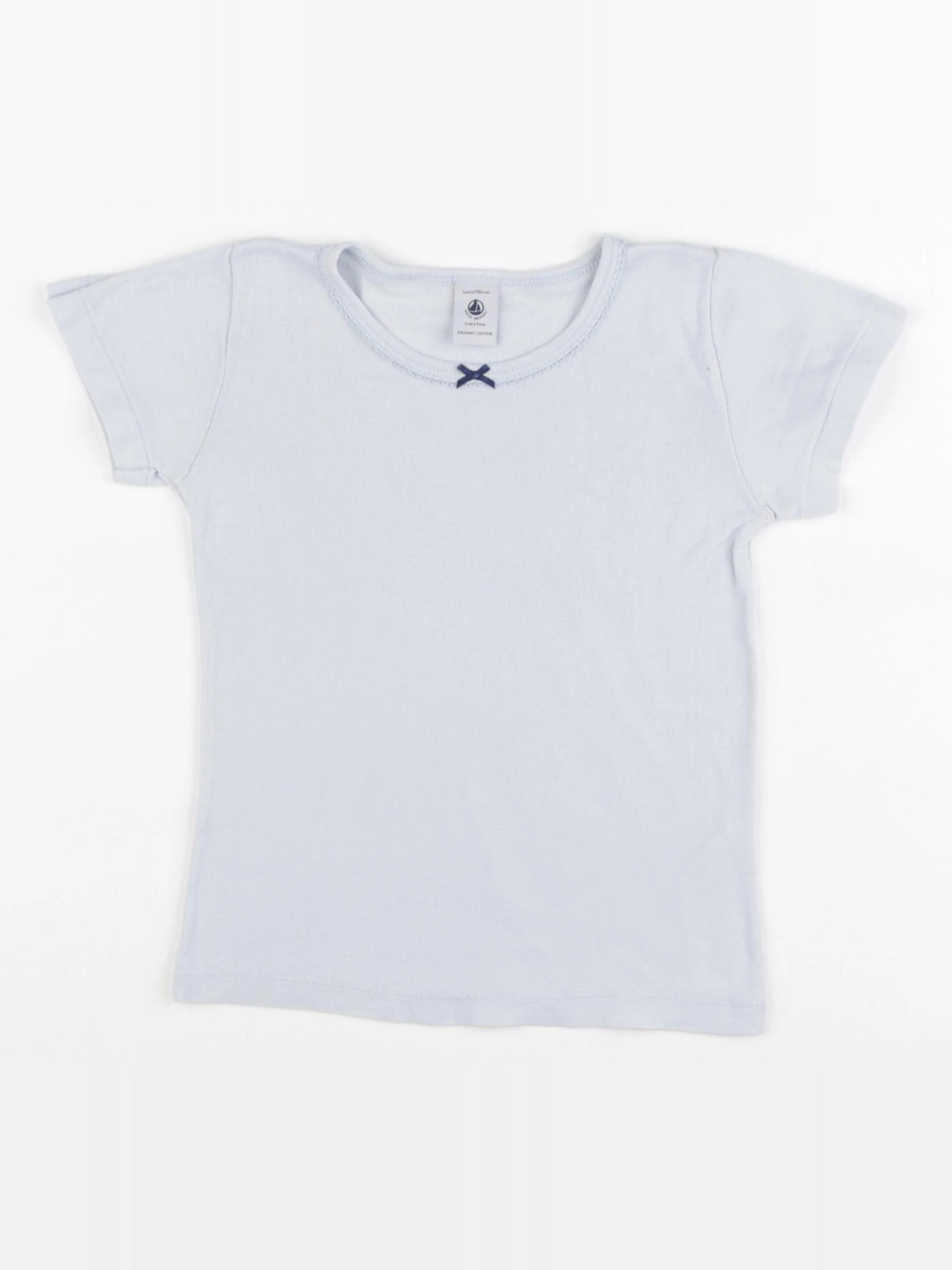 Petit Bateau - maillot de corps bleu - 4 ans