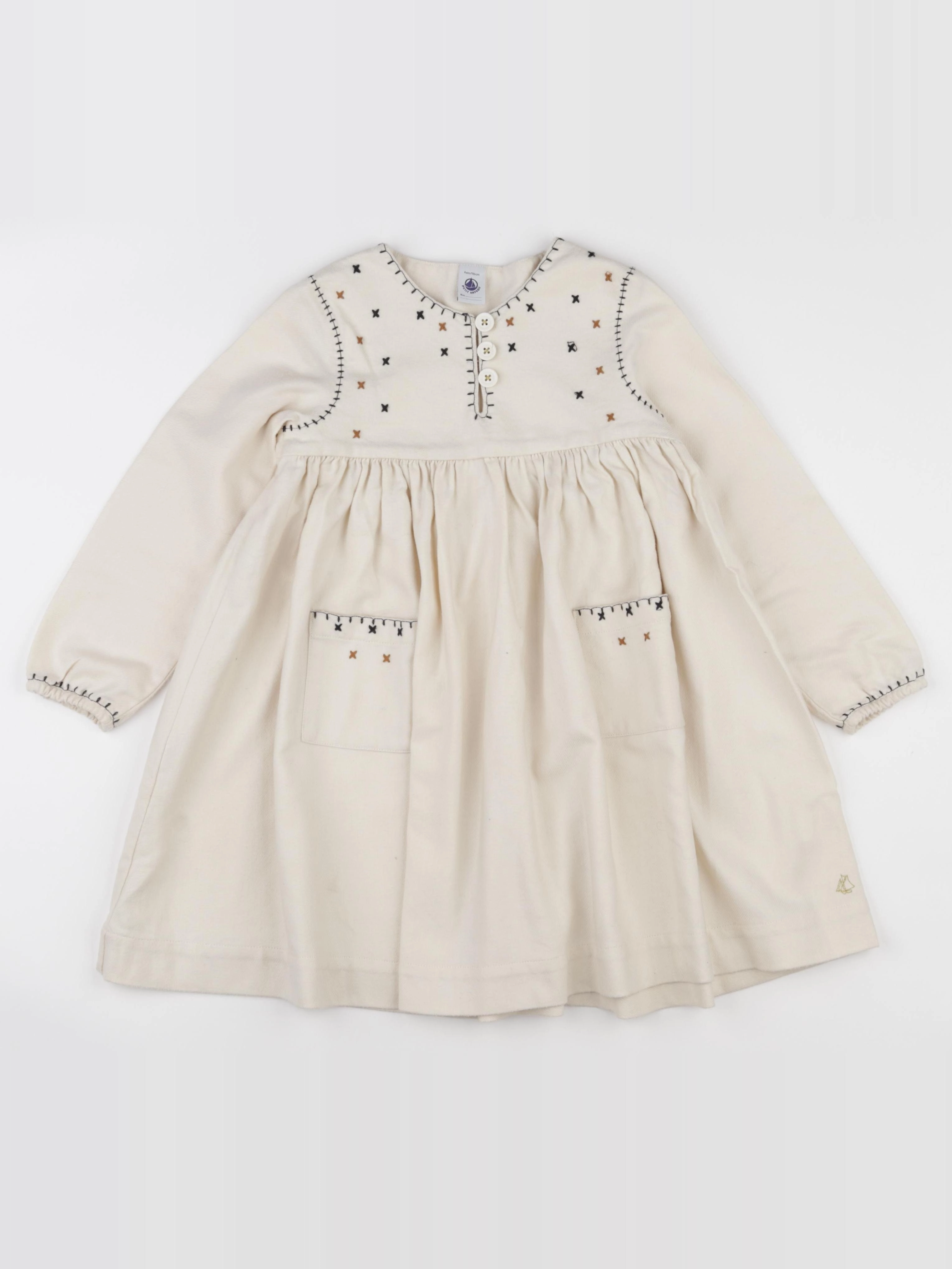 Petit Bateau - robe beige - 6 ans