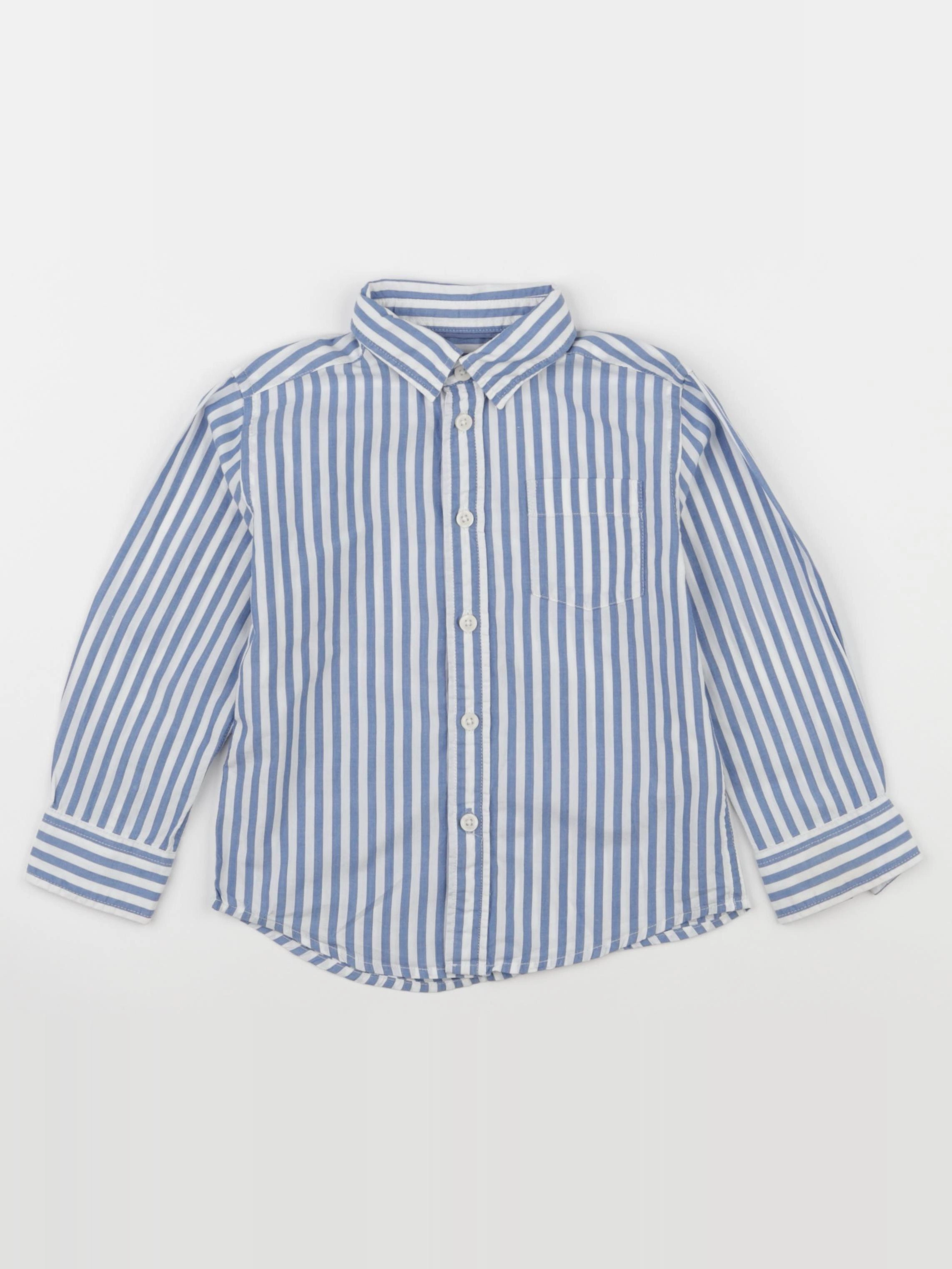 Monoprix - chemise bleu - 3 ans