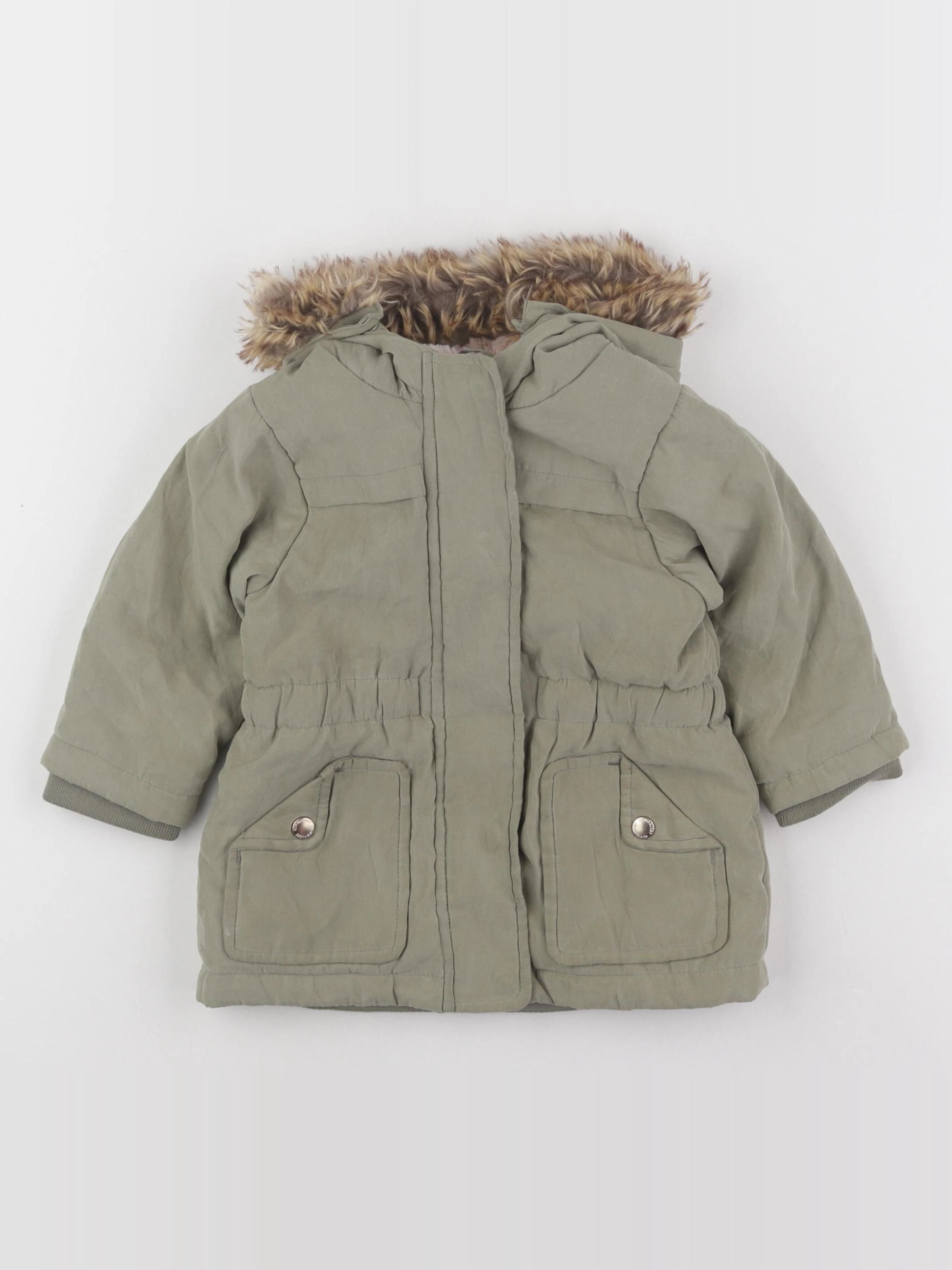 Vertbaudet - parka vert - 12 mois