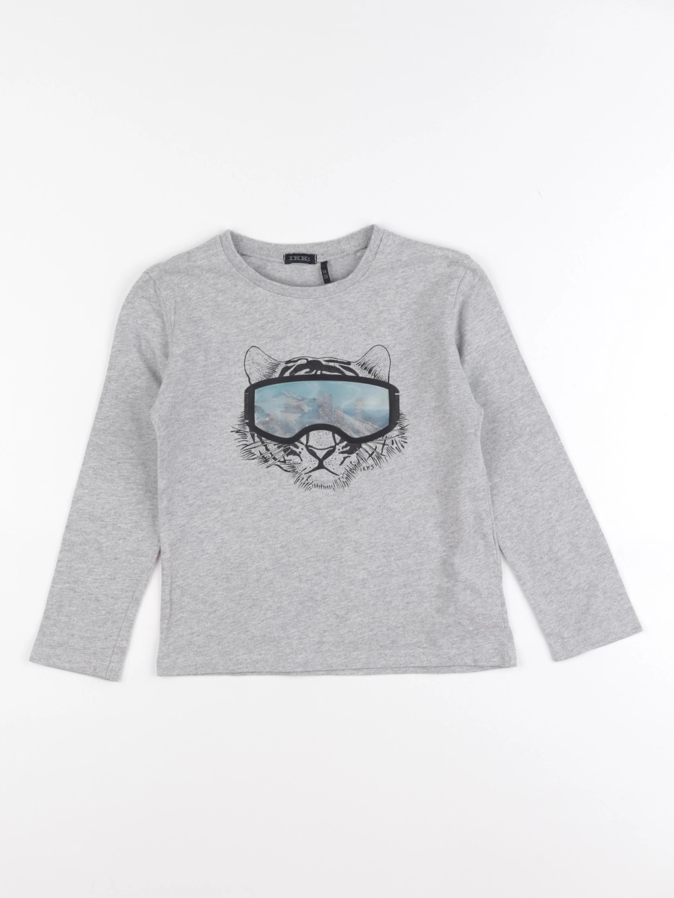 IKKS - tee-shirt gris - 5 ans
