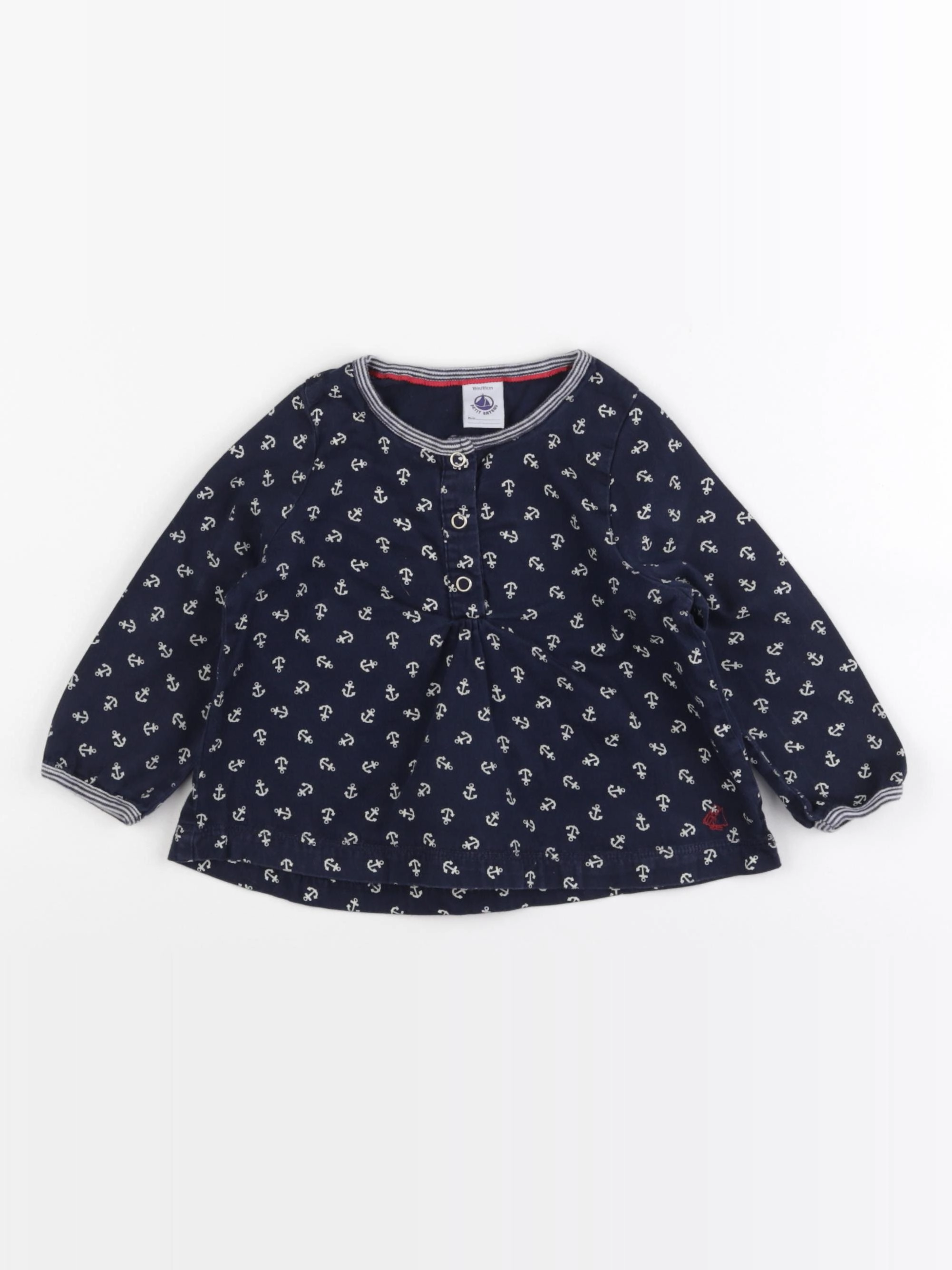 Petit Bateau - tee-shirt bleu - 18 mois