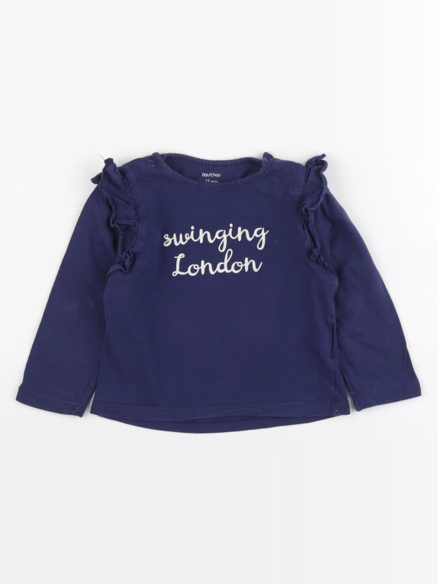 Boutchou - tee-shirt bleu - 12 mois