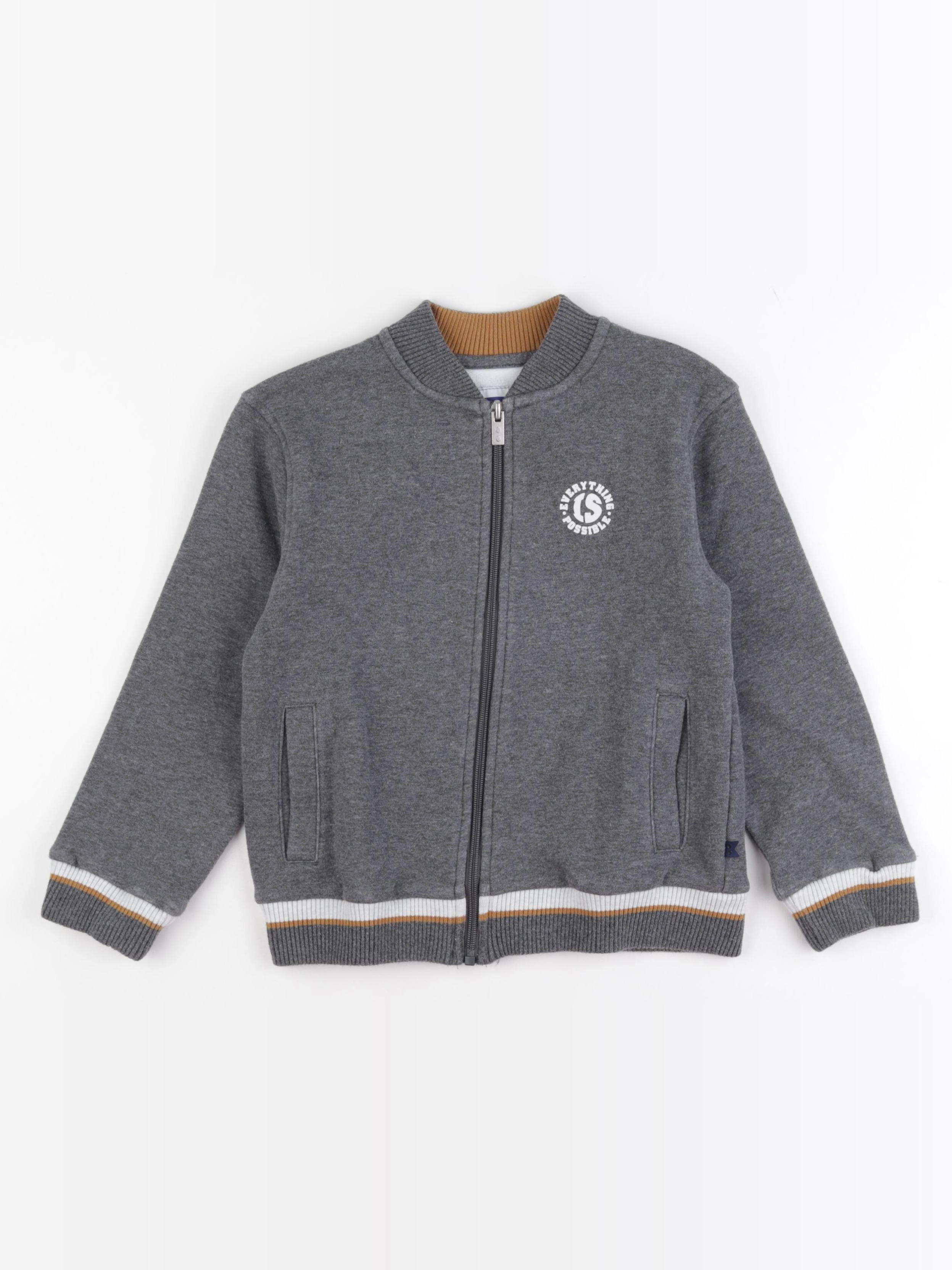 Okaidi - veste gris - 8 ans