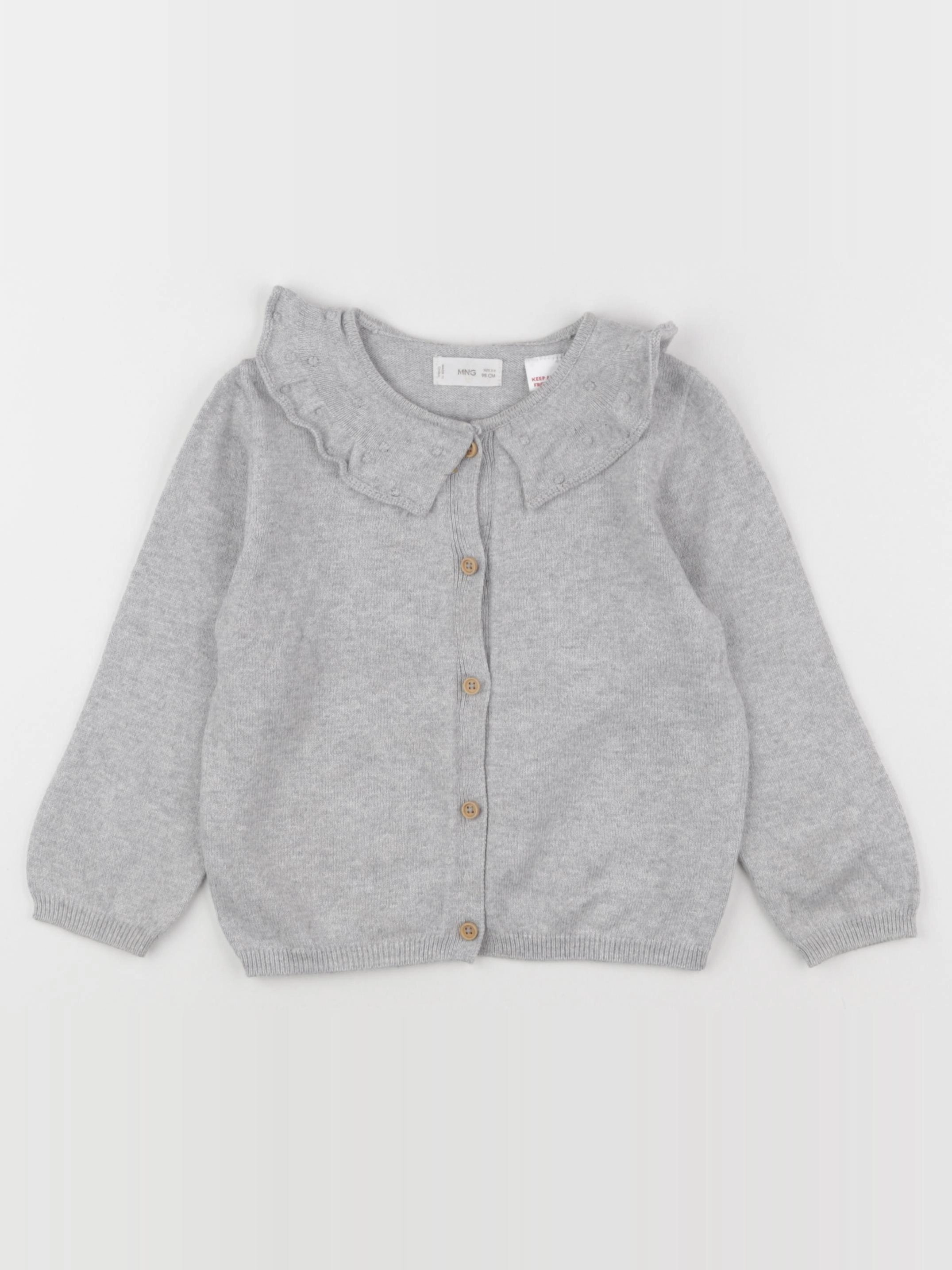 Mango - gilet gris - 2/3 ans