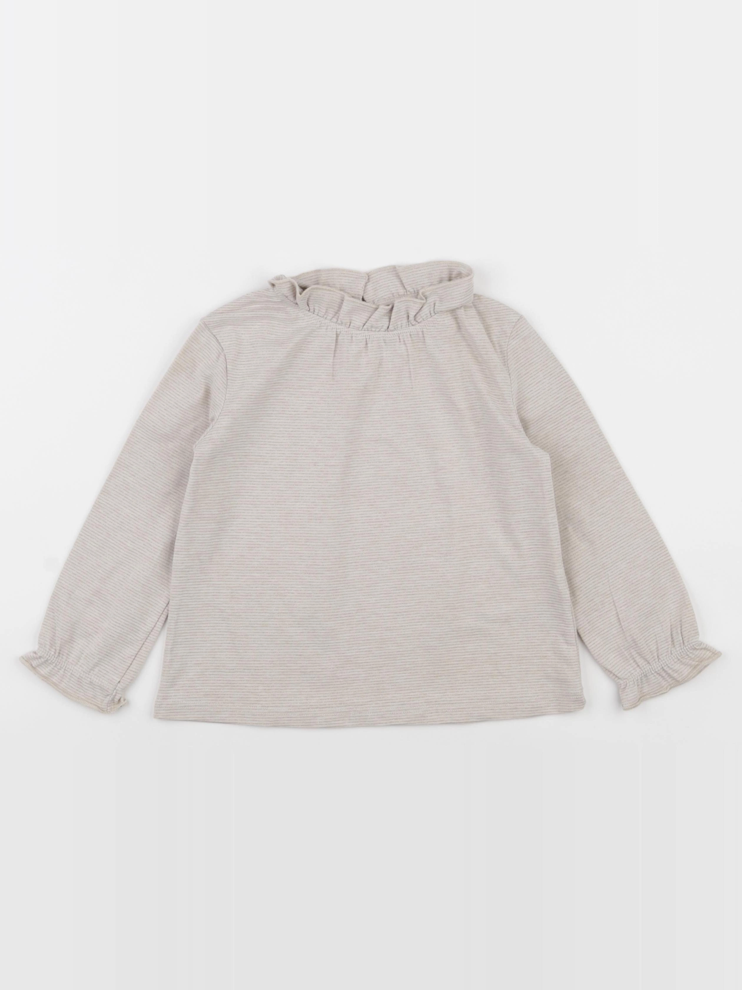 Vertbaudet - tee-shirt or, blanc - 4 ans