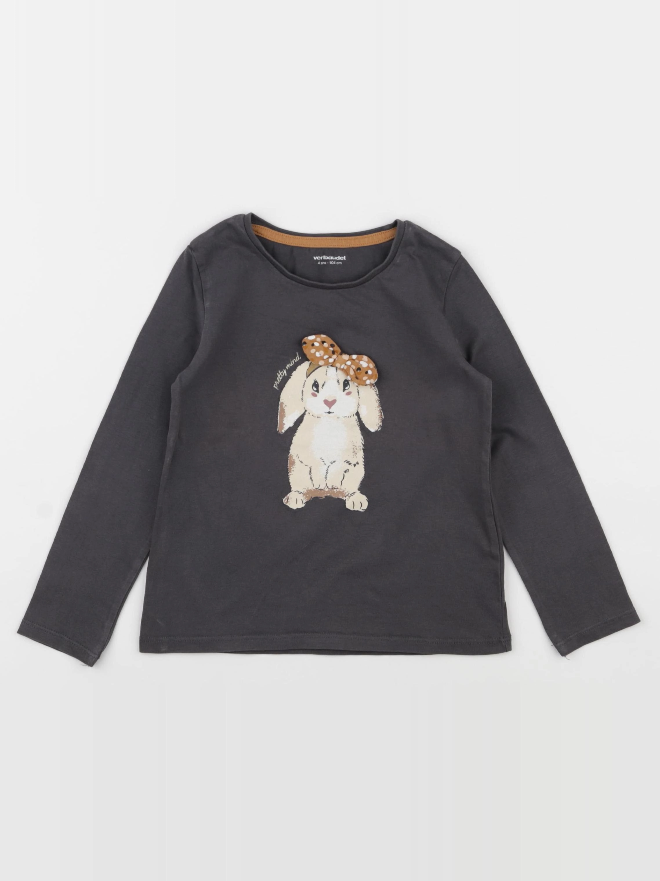 Vertbaudet - tee-shirt gris - 4 ans