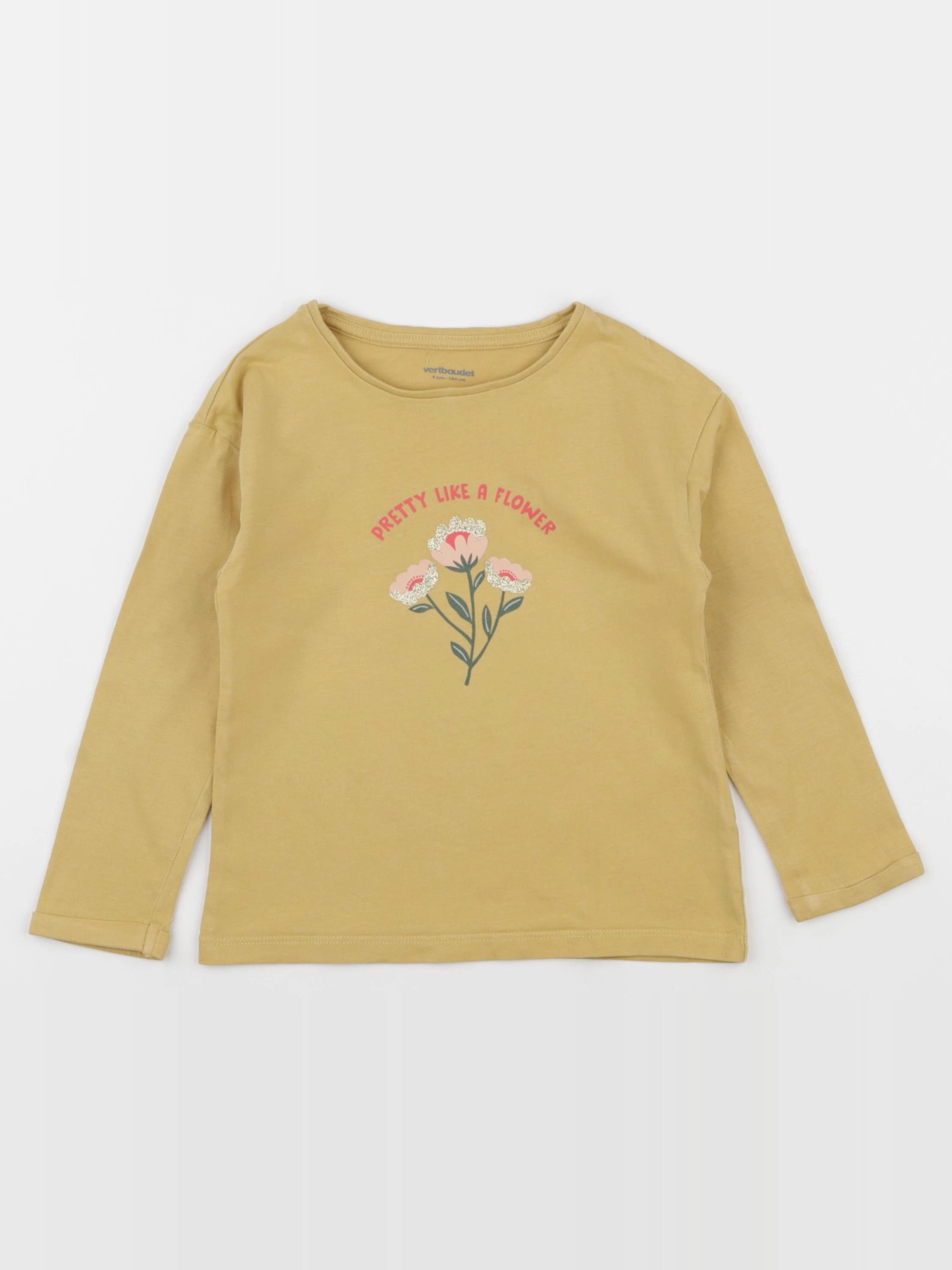 Vertbaudet - tee-shirt jaune - 4 ans