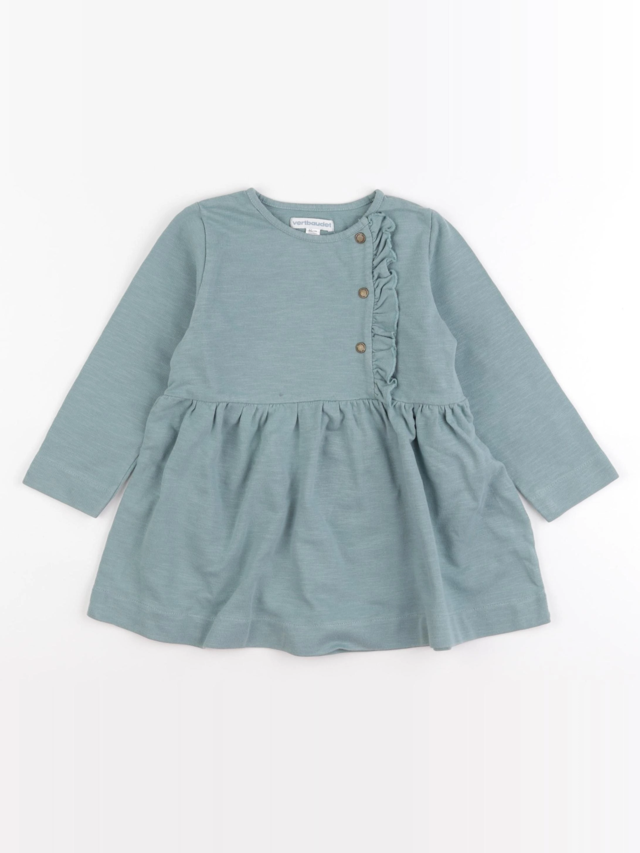Vertbaudet - robe vert - 2 ans