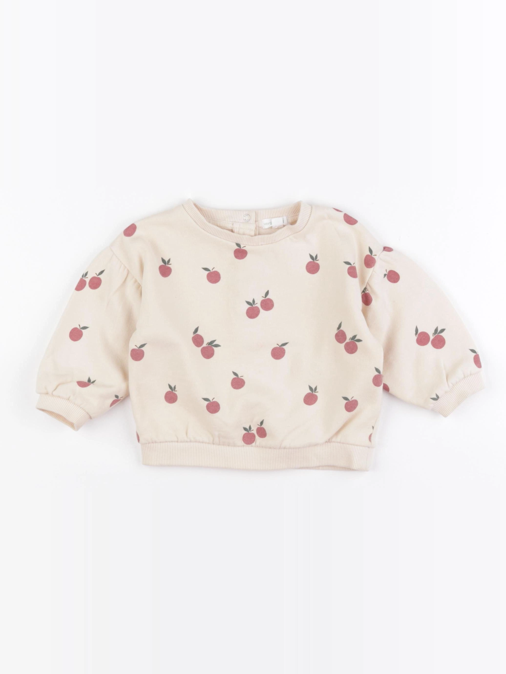 Vertbaudet - sweat beige - 9 mois