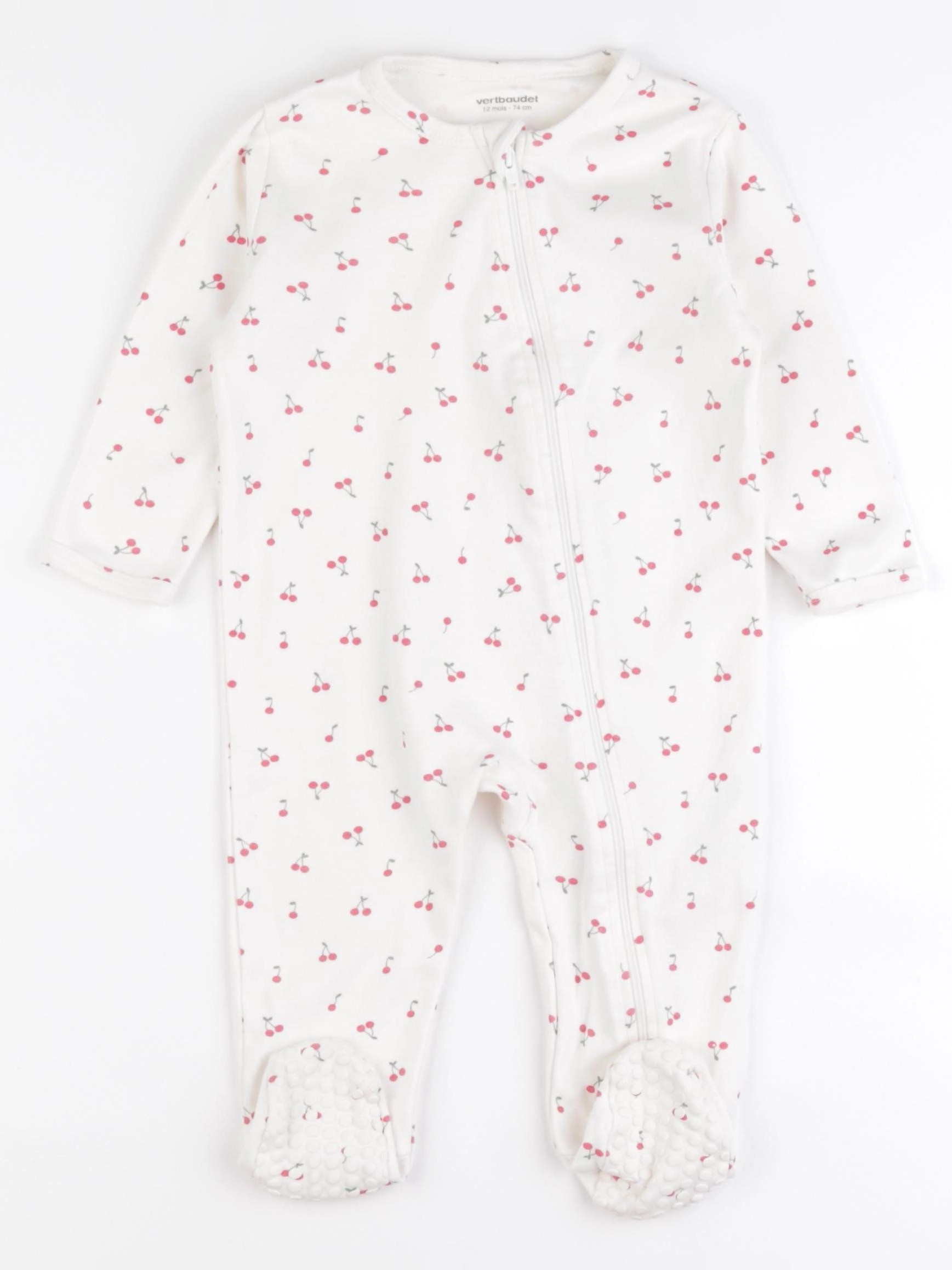 Vertbaudet - pyjama coton blanc - 12 mois